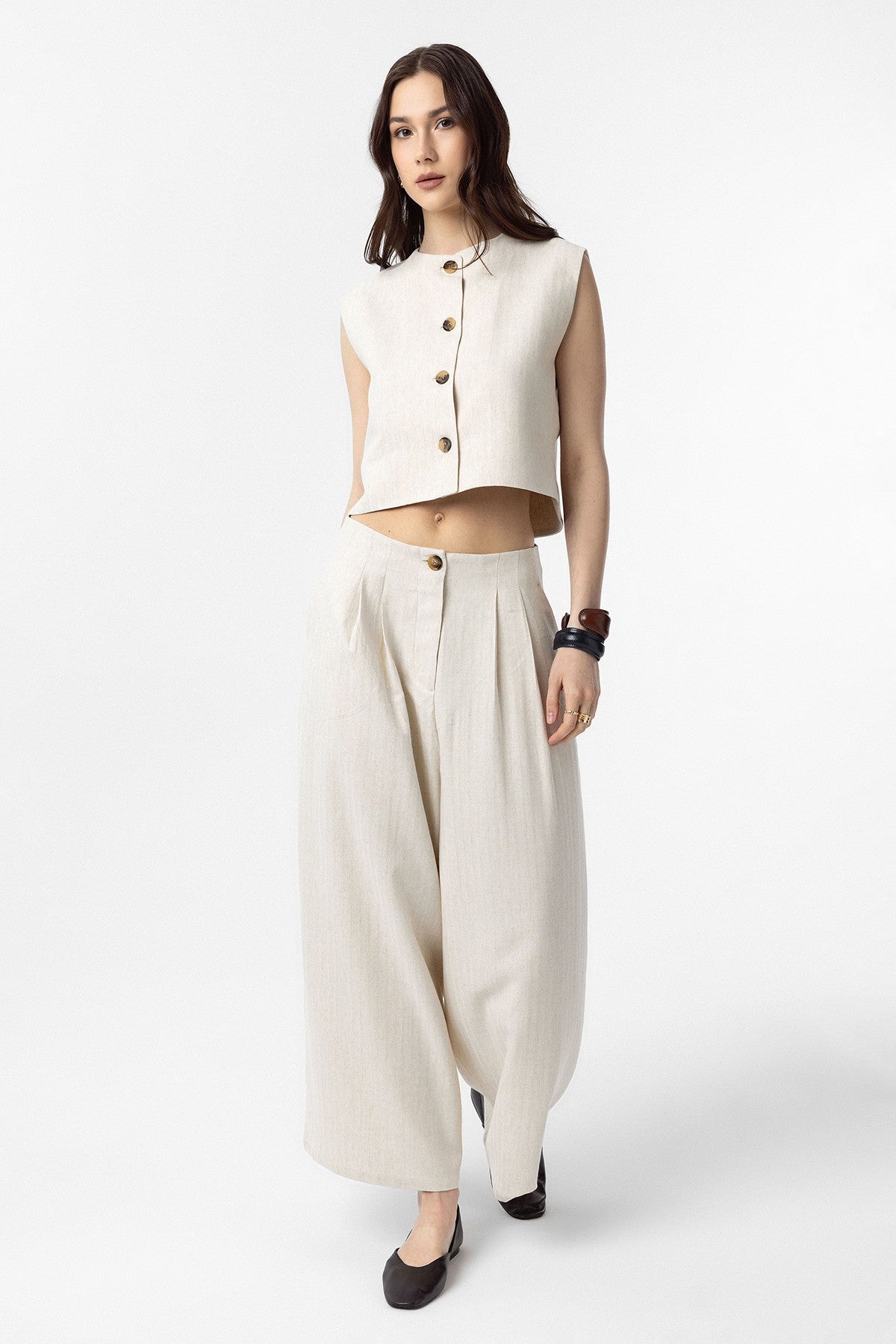 Antioch Women's Linen-Blend Culottes