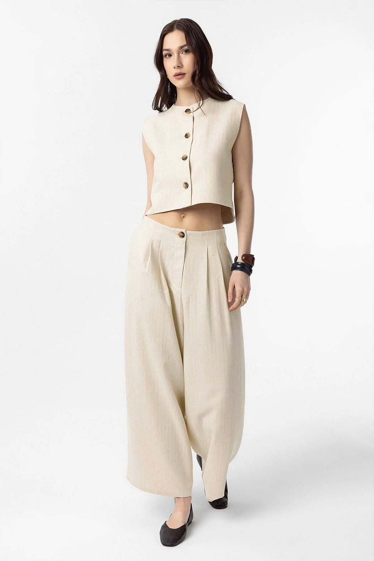 Antioch Women's Linen-Blend Culottes