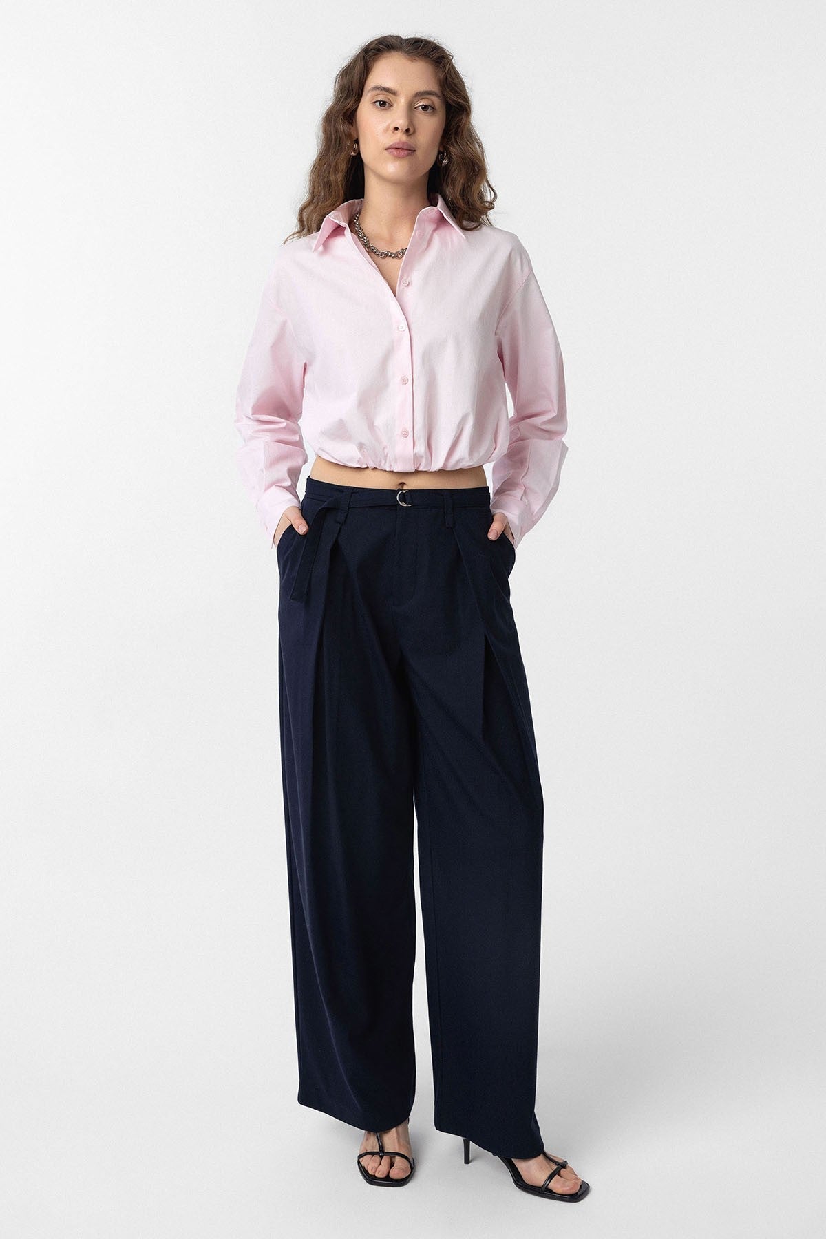 Antioch Women's Arched-Waist Pleated Pants