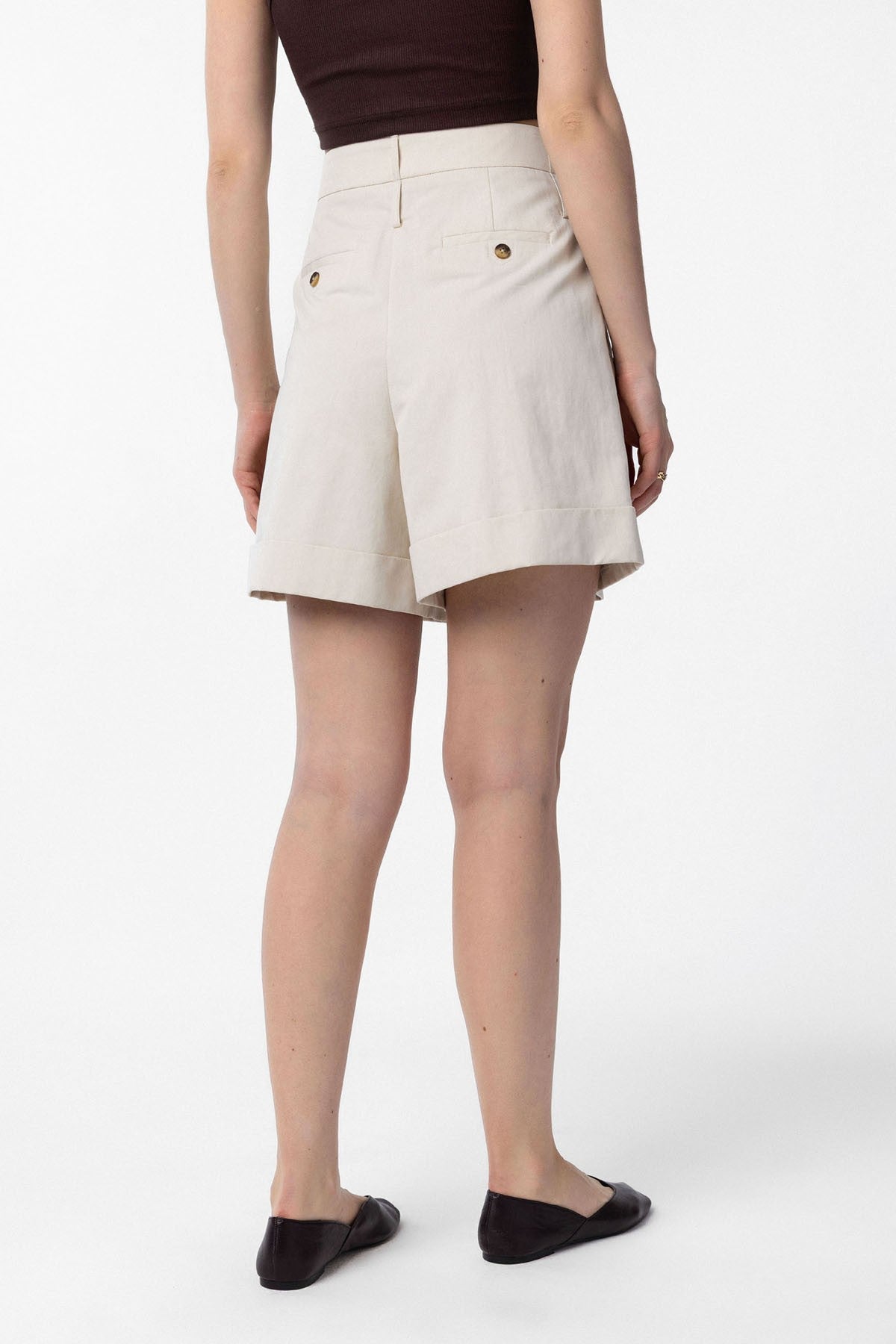 Antioch Women's High-Waisted Bermuda Shorts with Pockets