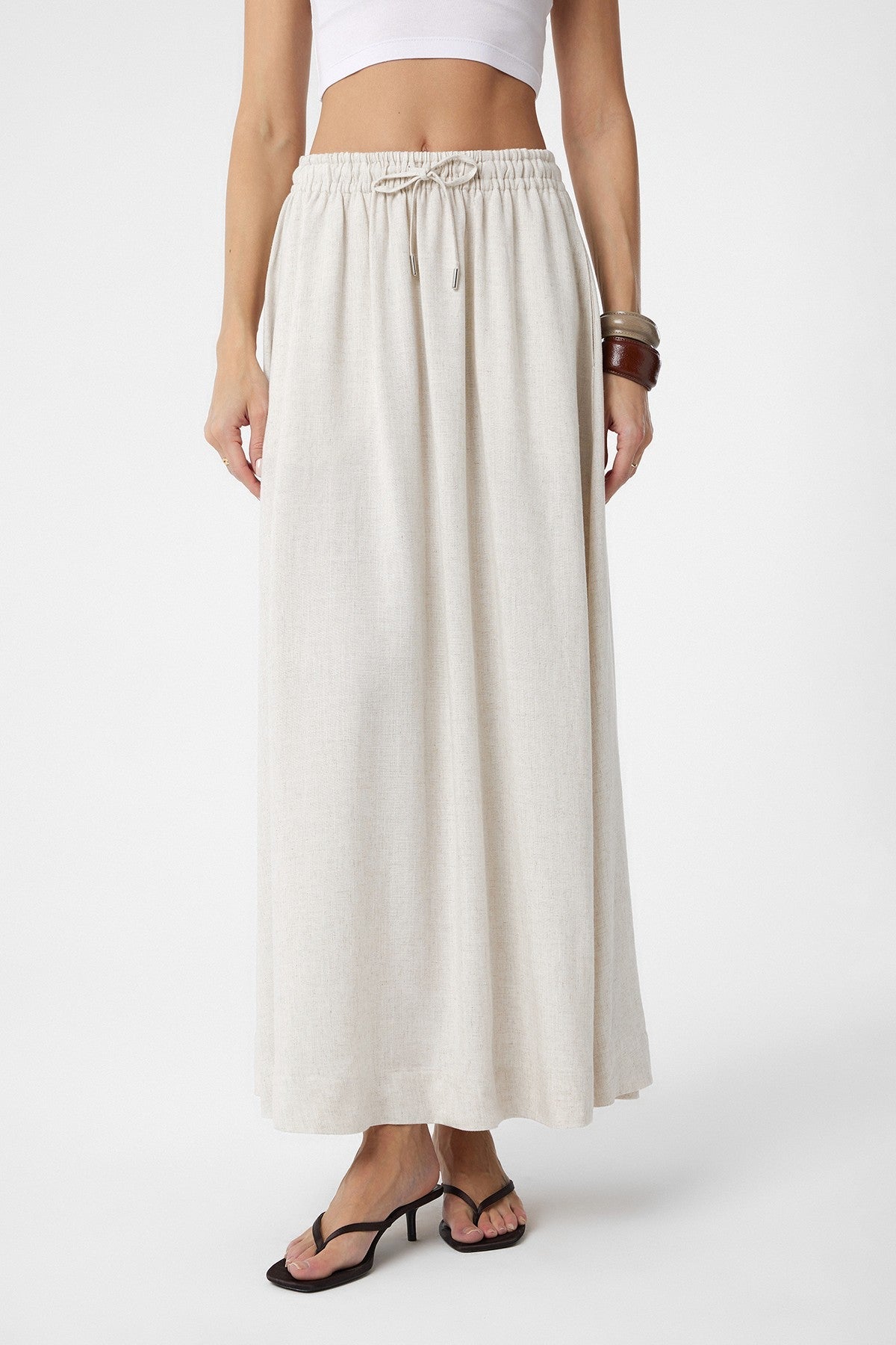 Antioch Women's Long Skirt with Linen Blend