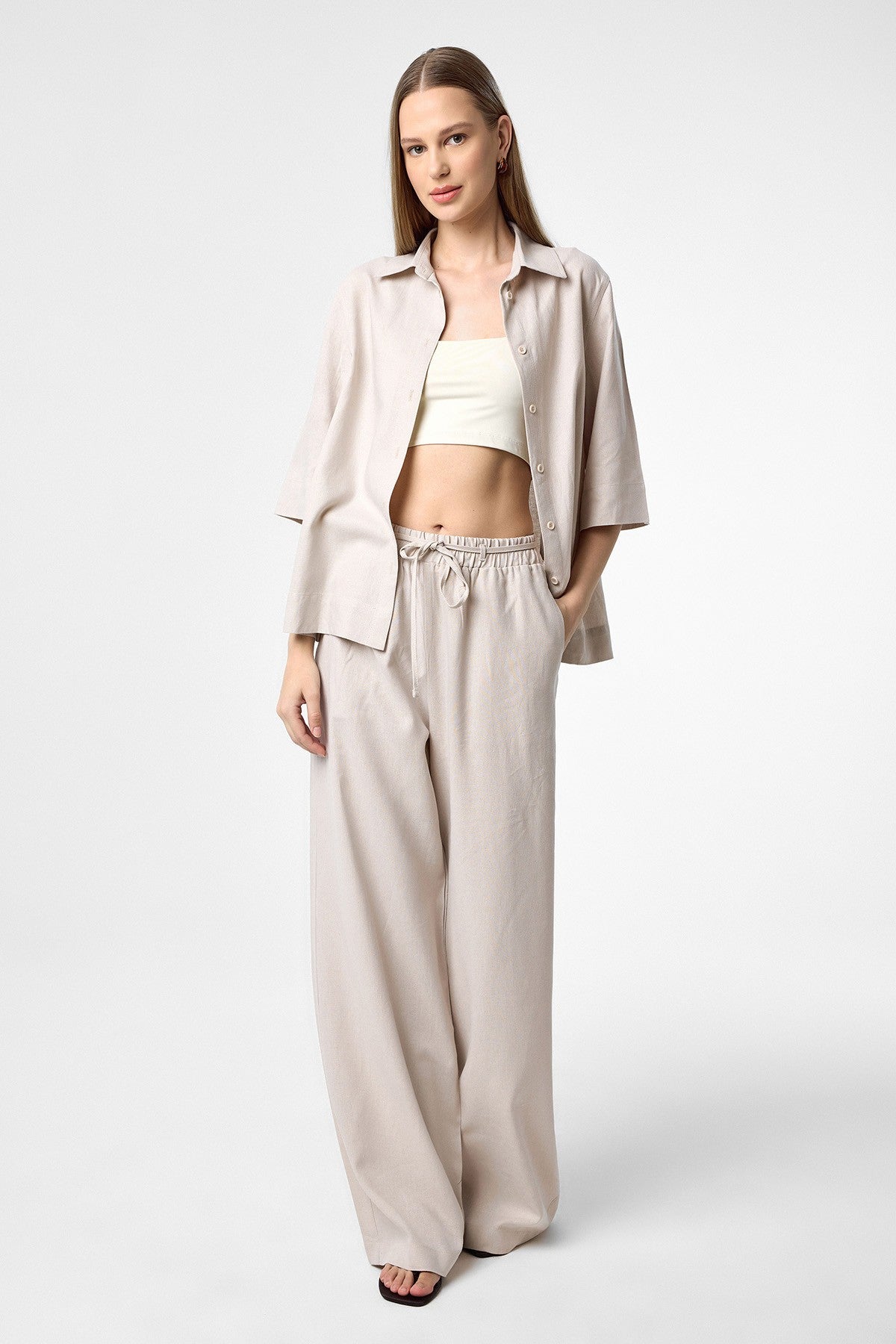 Women's Linen-Blend Pants