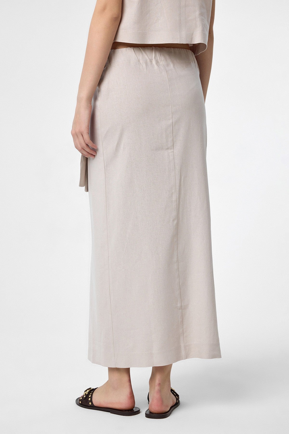 Antioch Linen-Blend Belted Women's Skirt