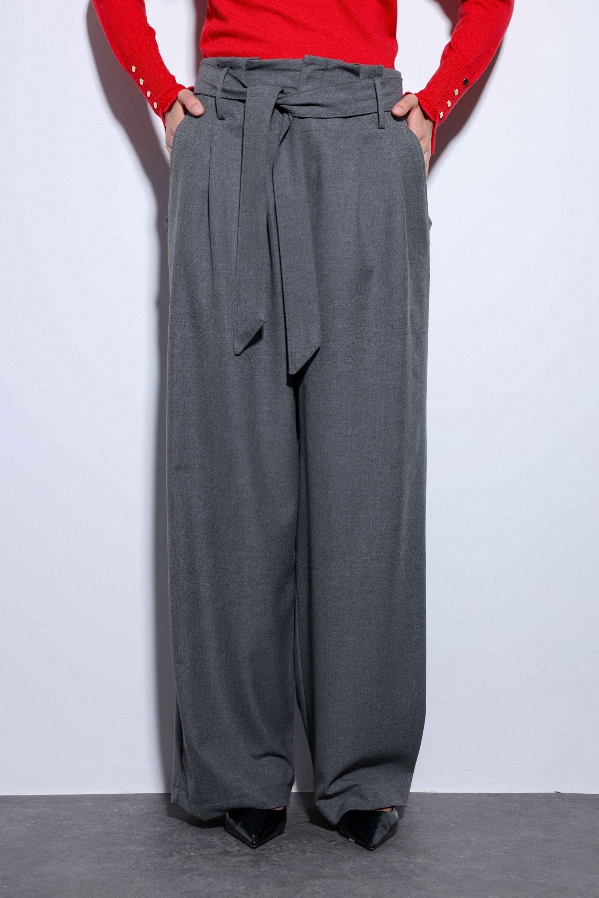 Antioch Arched-Waist Pleated Wide-Leg Women's Pants