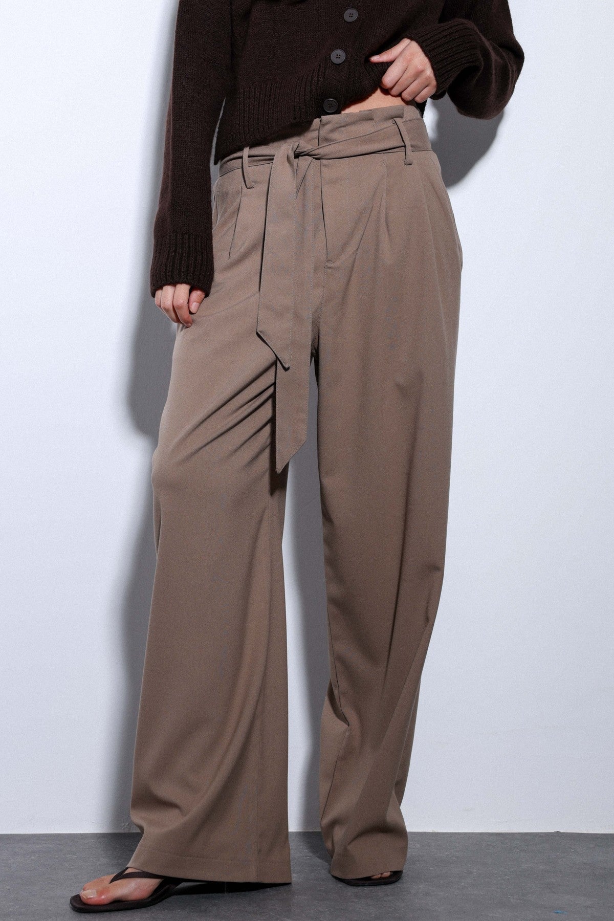 Antioch Arched-Waist Pleated Wide-Leg Women's Pants