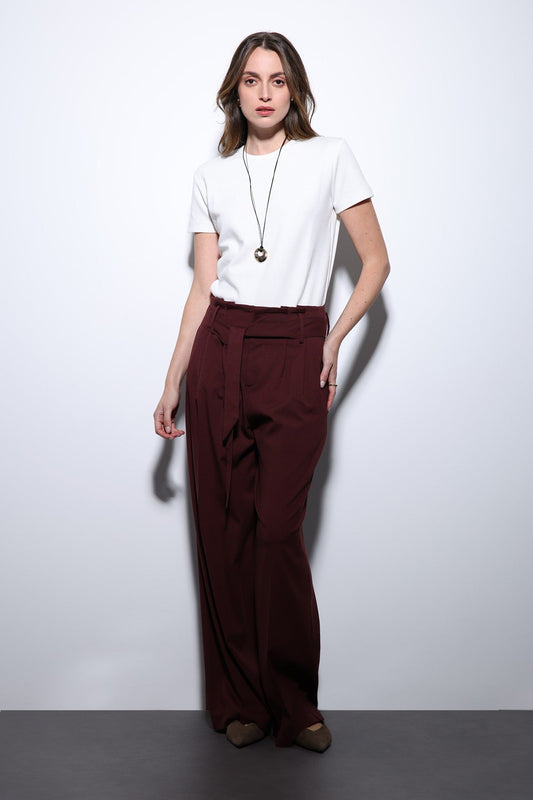 Antioch Arched-Waist Pleated Wide-Leg Women's Pants