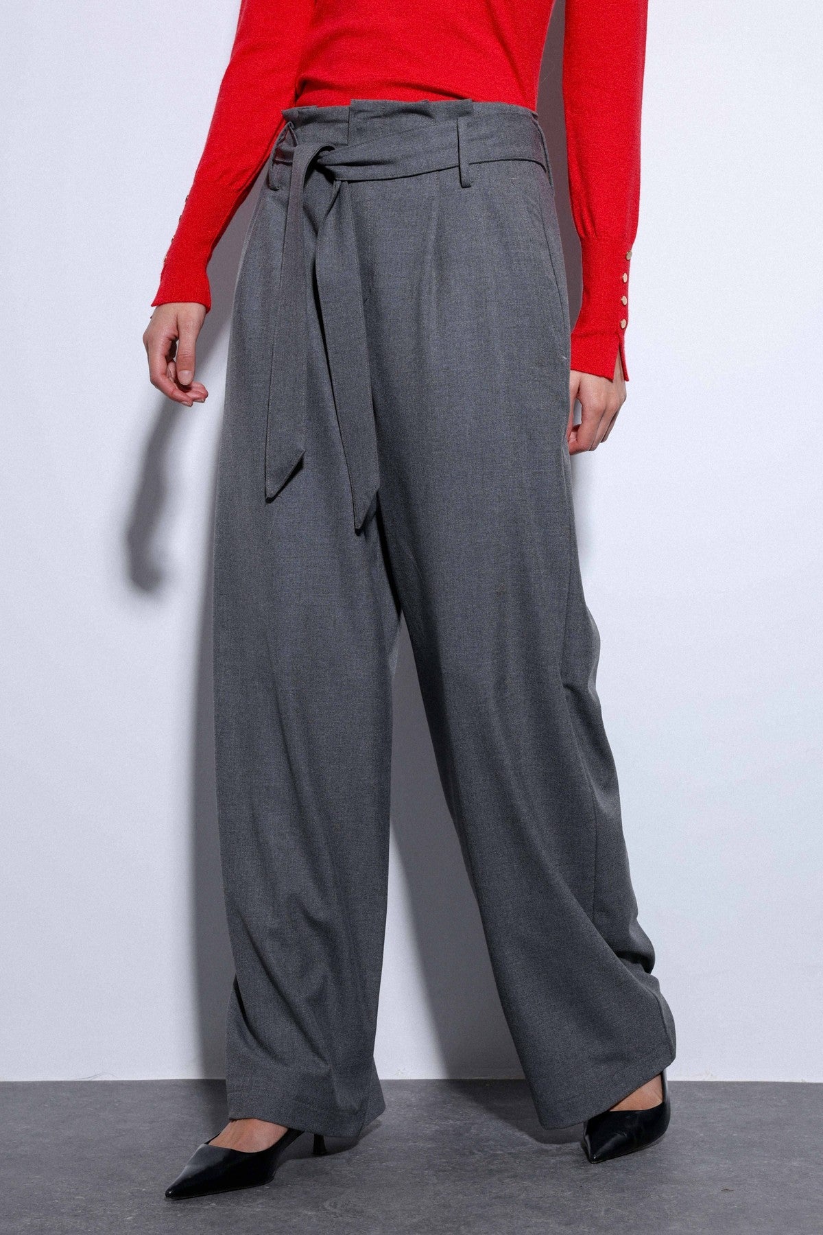 Antioch Arched-Waist Pleated Wide-Leg Women's Pants