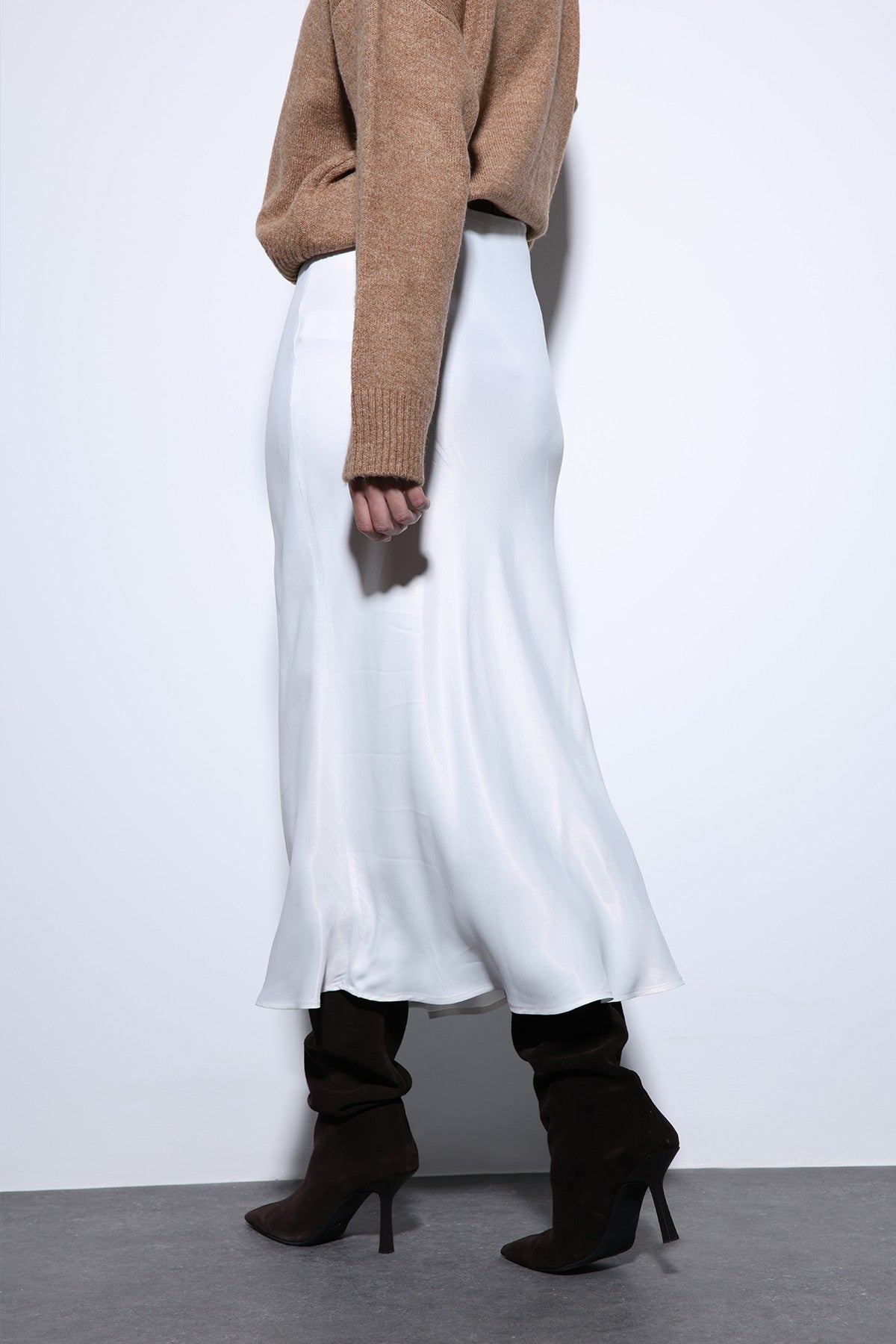 Antioch Satin Midi Skirt