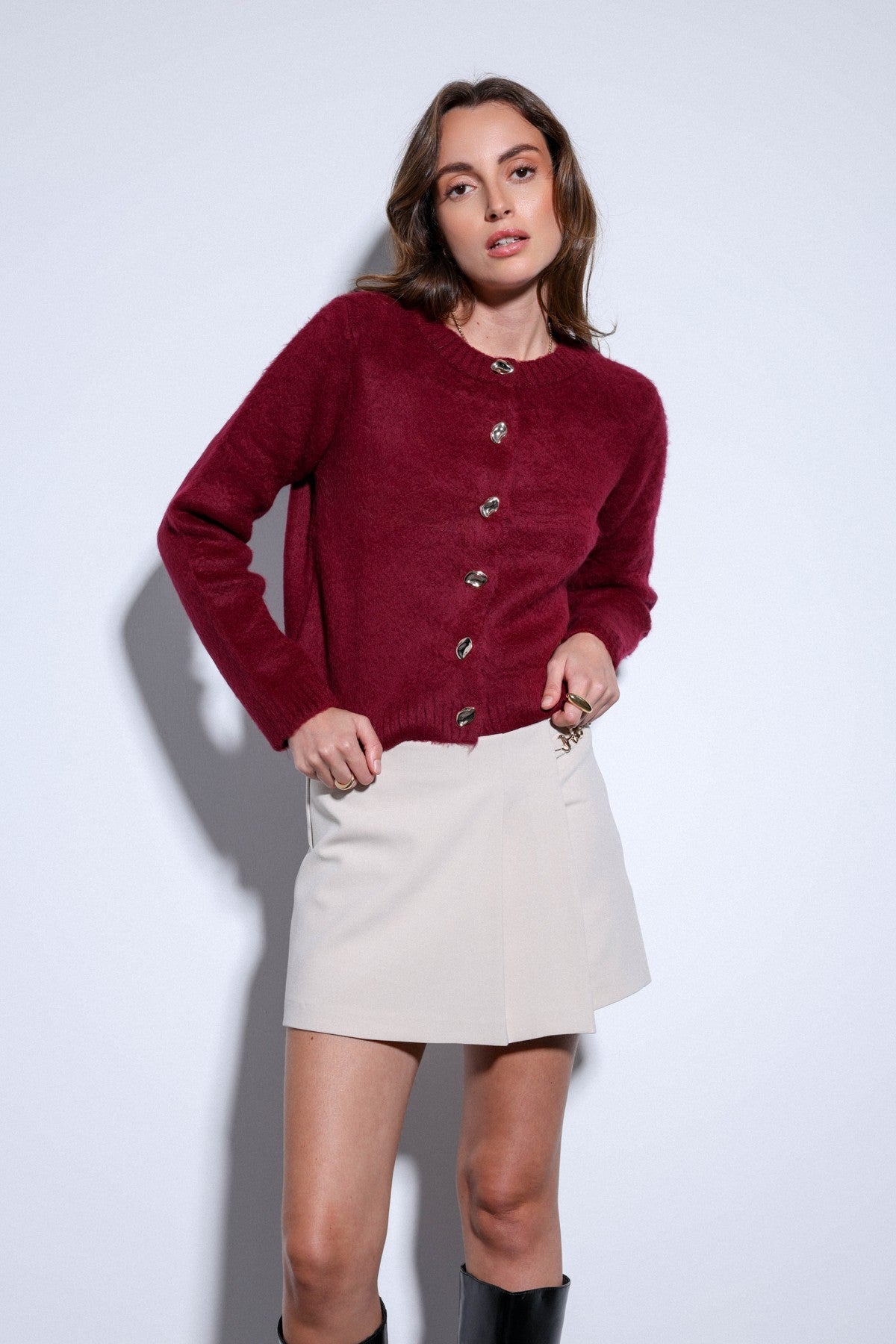 Antioch Pleated Shorts with Chain Detail