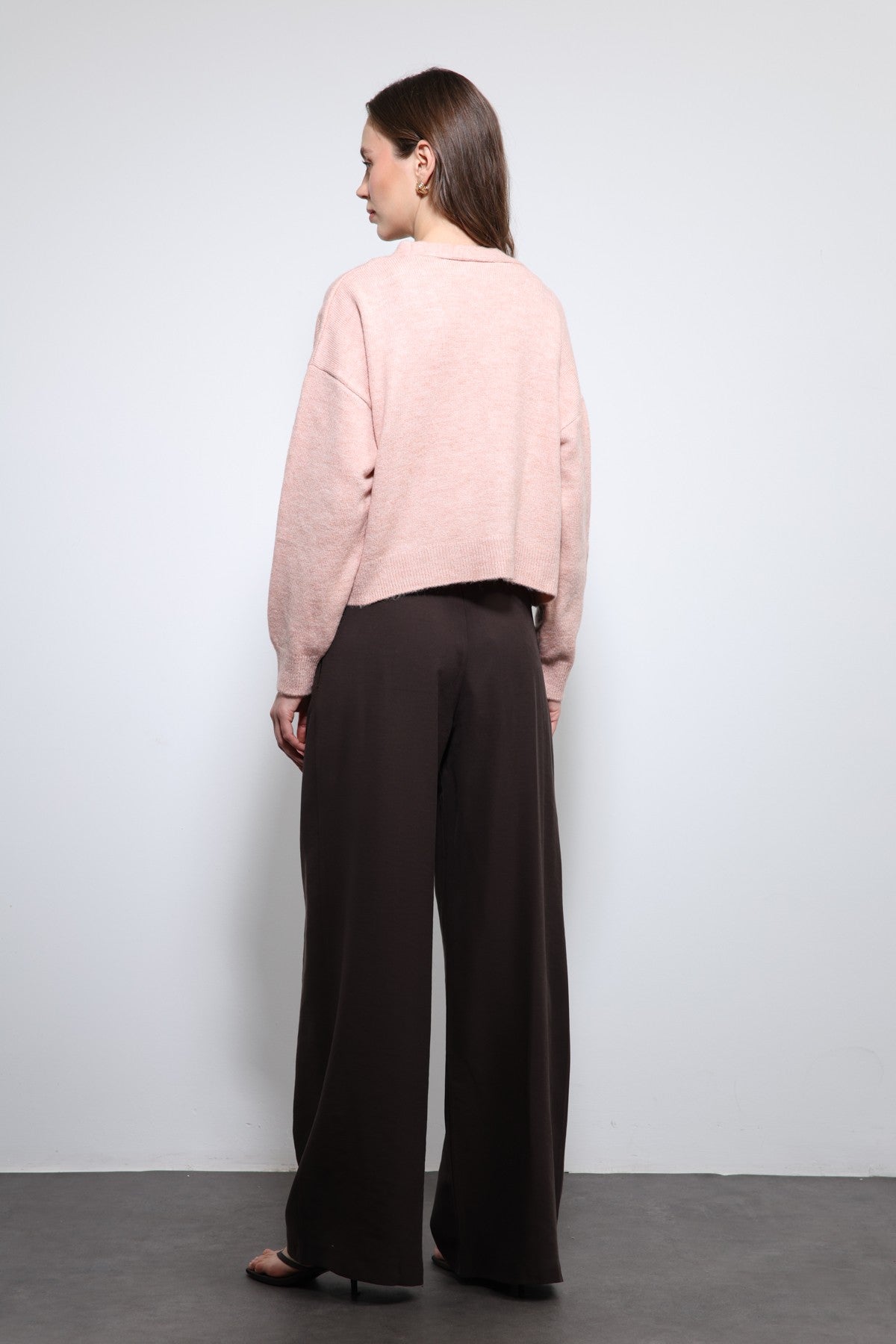 Women's Pleated Pants with Elastic Waistband