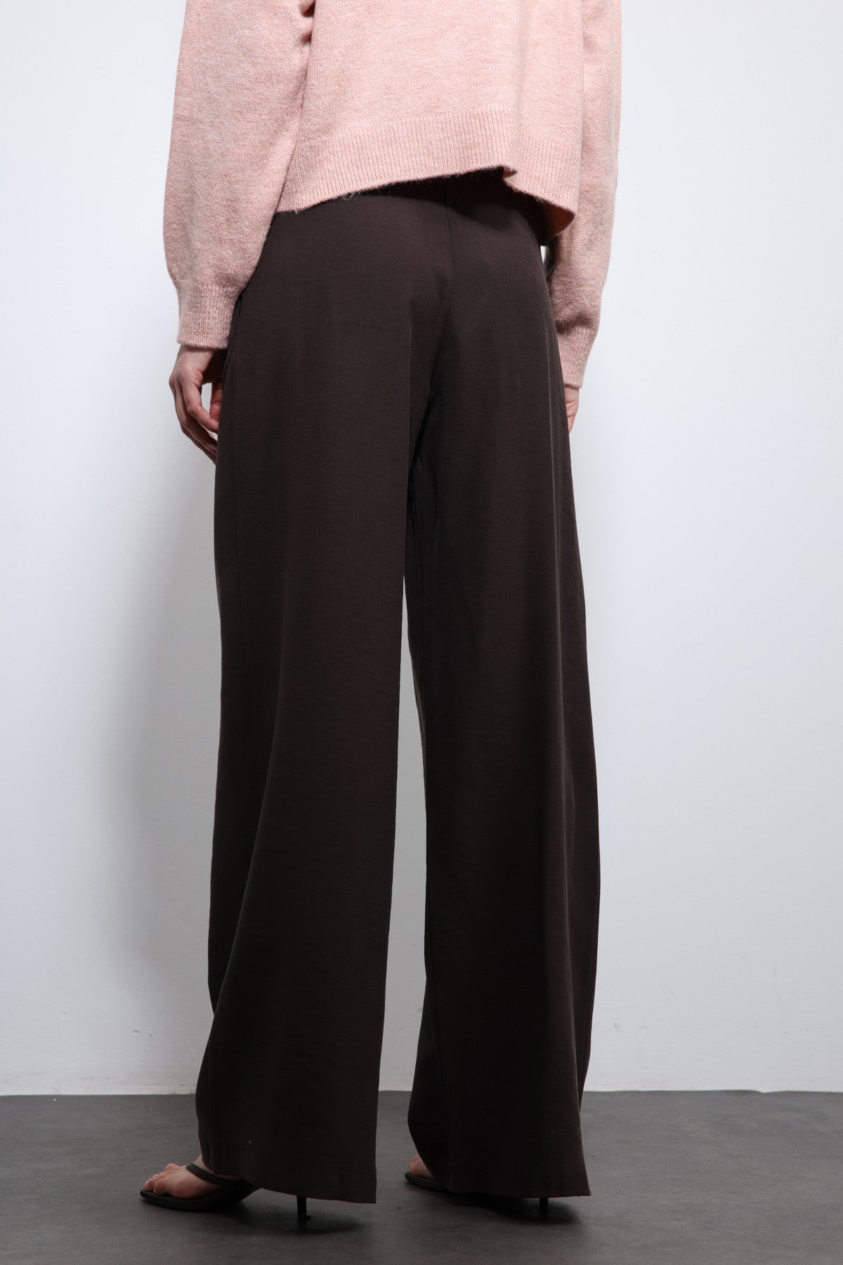 Women's Pleated Pants with Elastic Waistband
