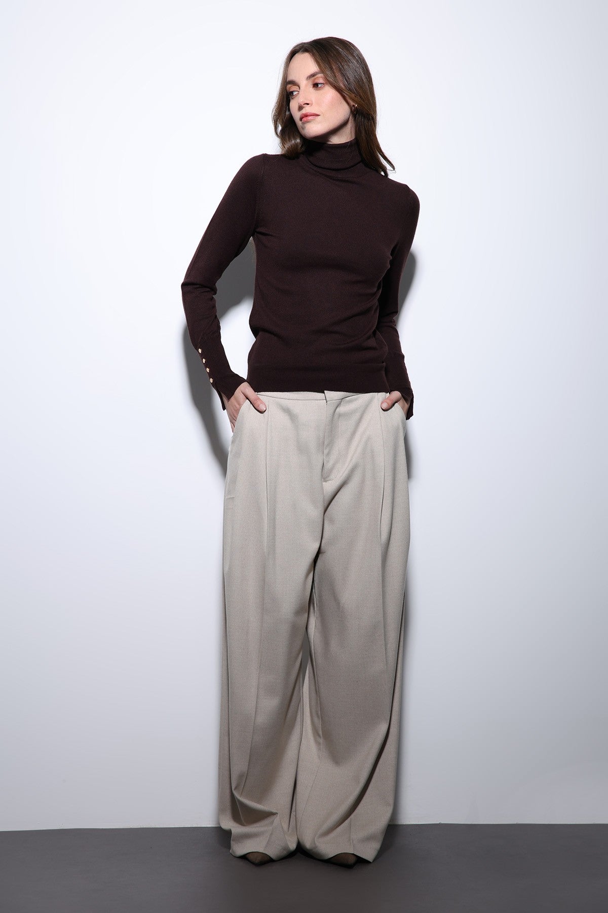 Antioch Stand-Up Collar Knit Sweater