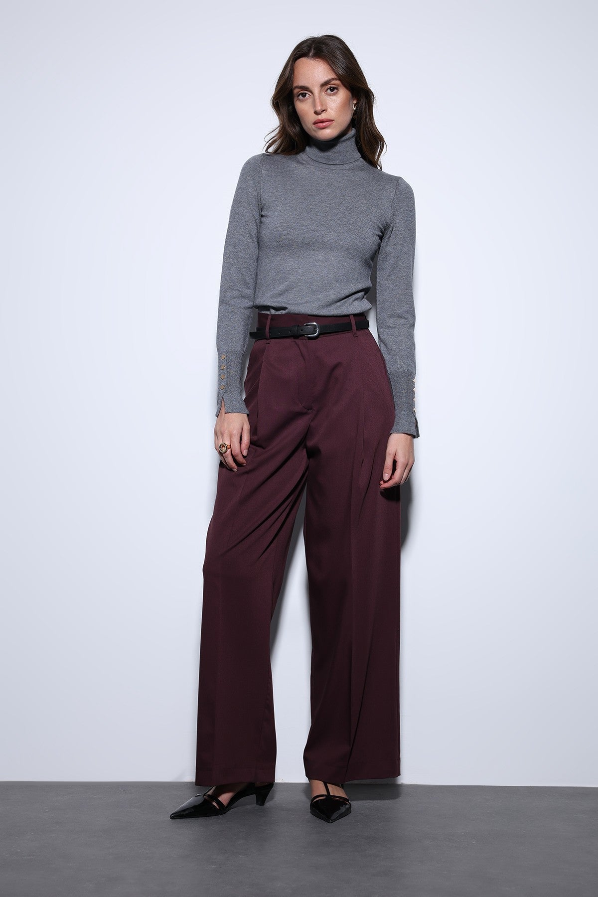 Antioch Stand-Up Collar Knit Sweater