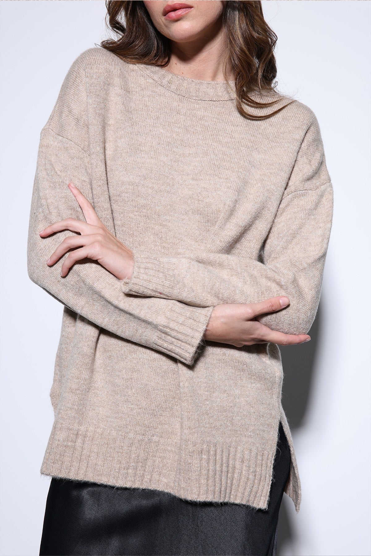 Antioch Women's Sweater with Slit Detail
