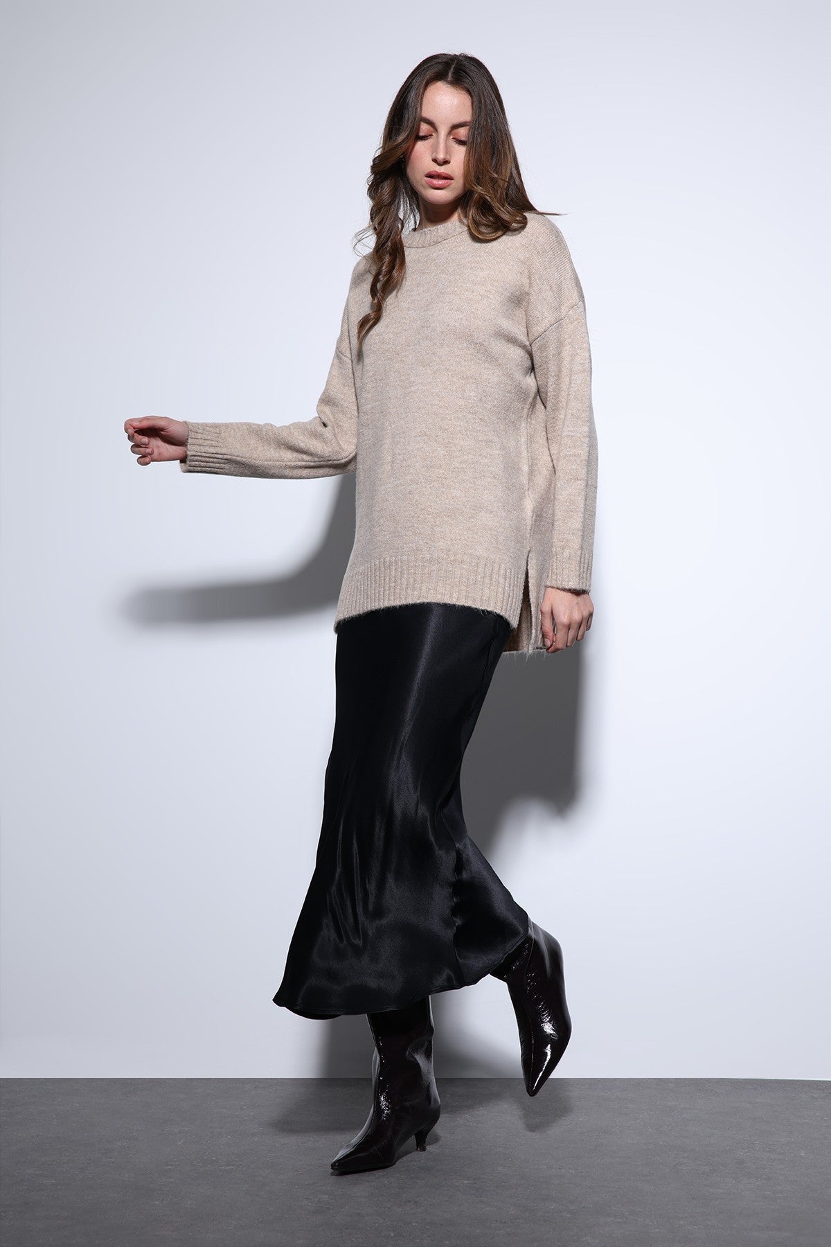 Antioch Women's Sweater with Slit Detail