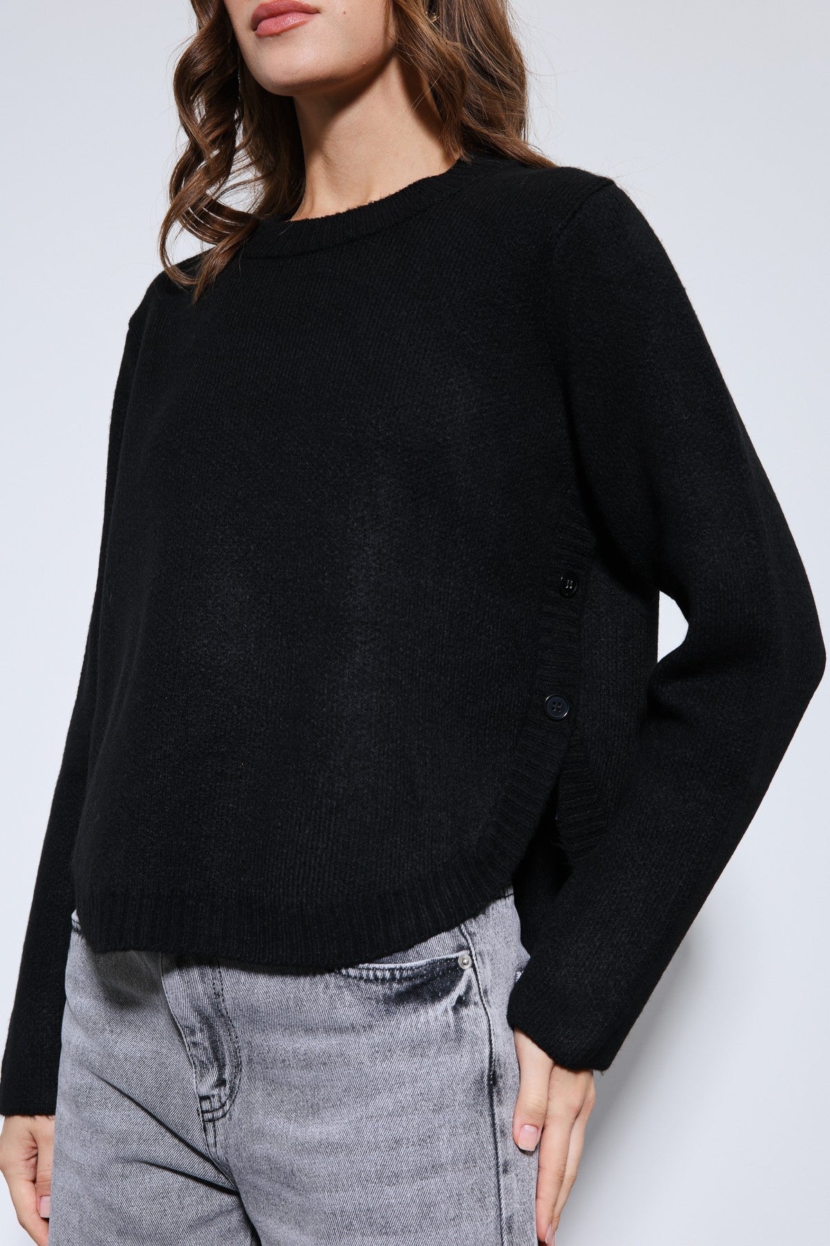 Antioch Knitted Sweater with Button Details