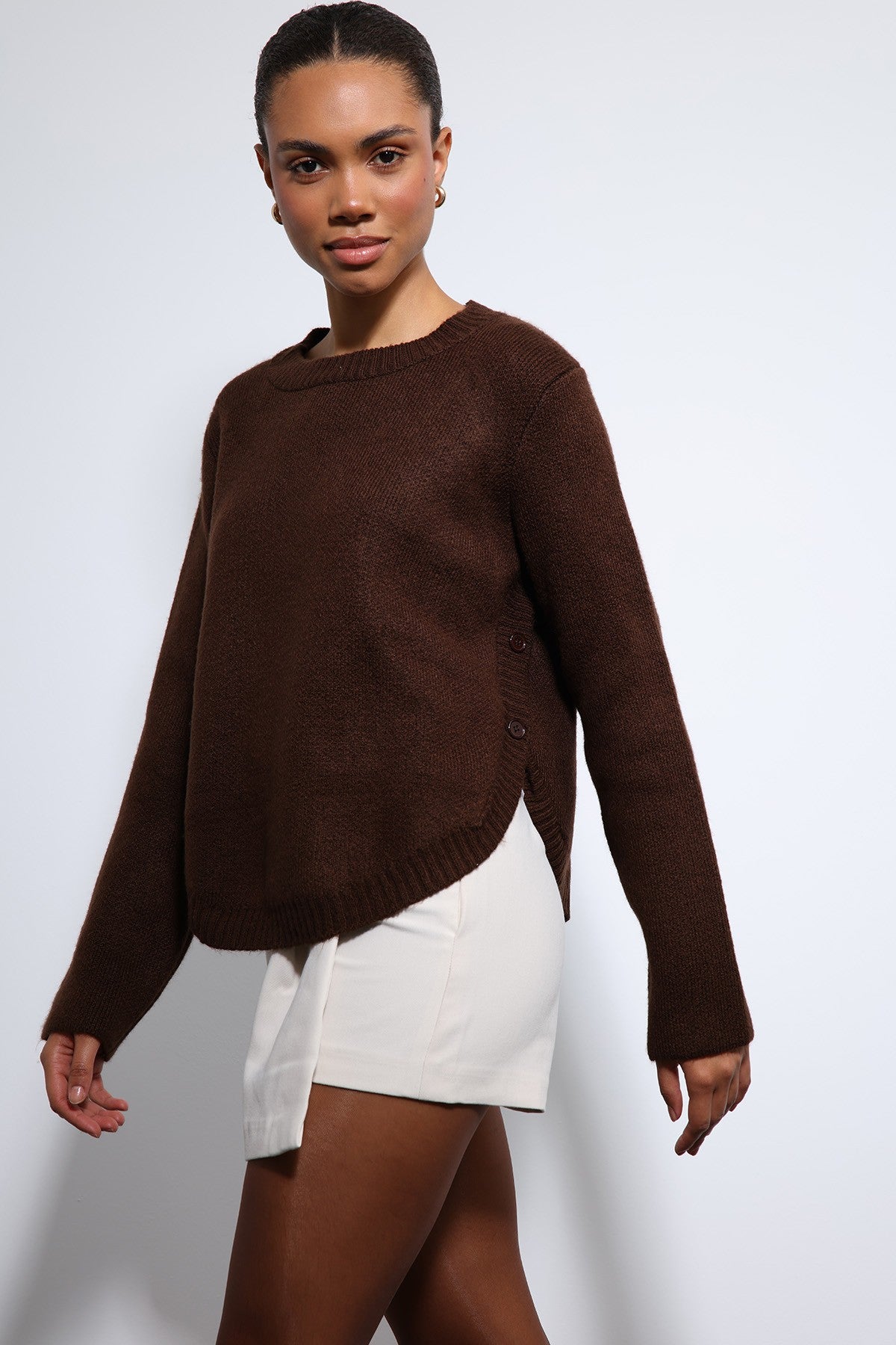 Antioch Knitted Sweater with Button Details