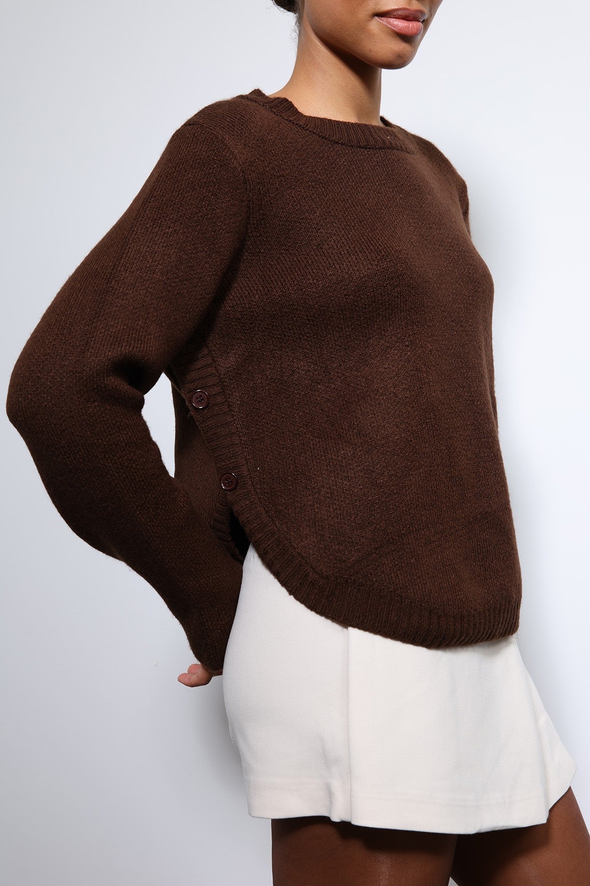 Antioch Knitted Sweater with Button Details
