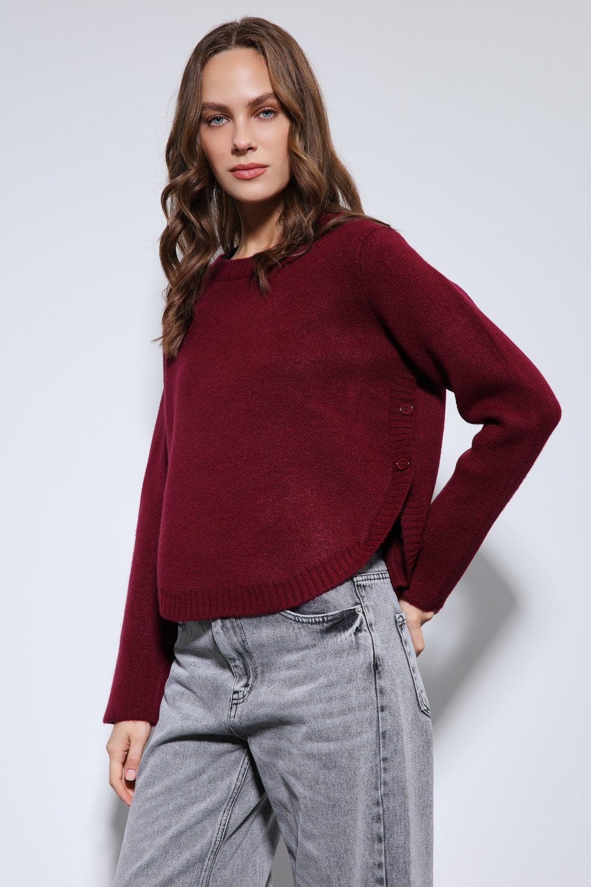 Antioch Knitted Sweater with Button Details