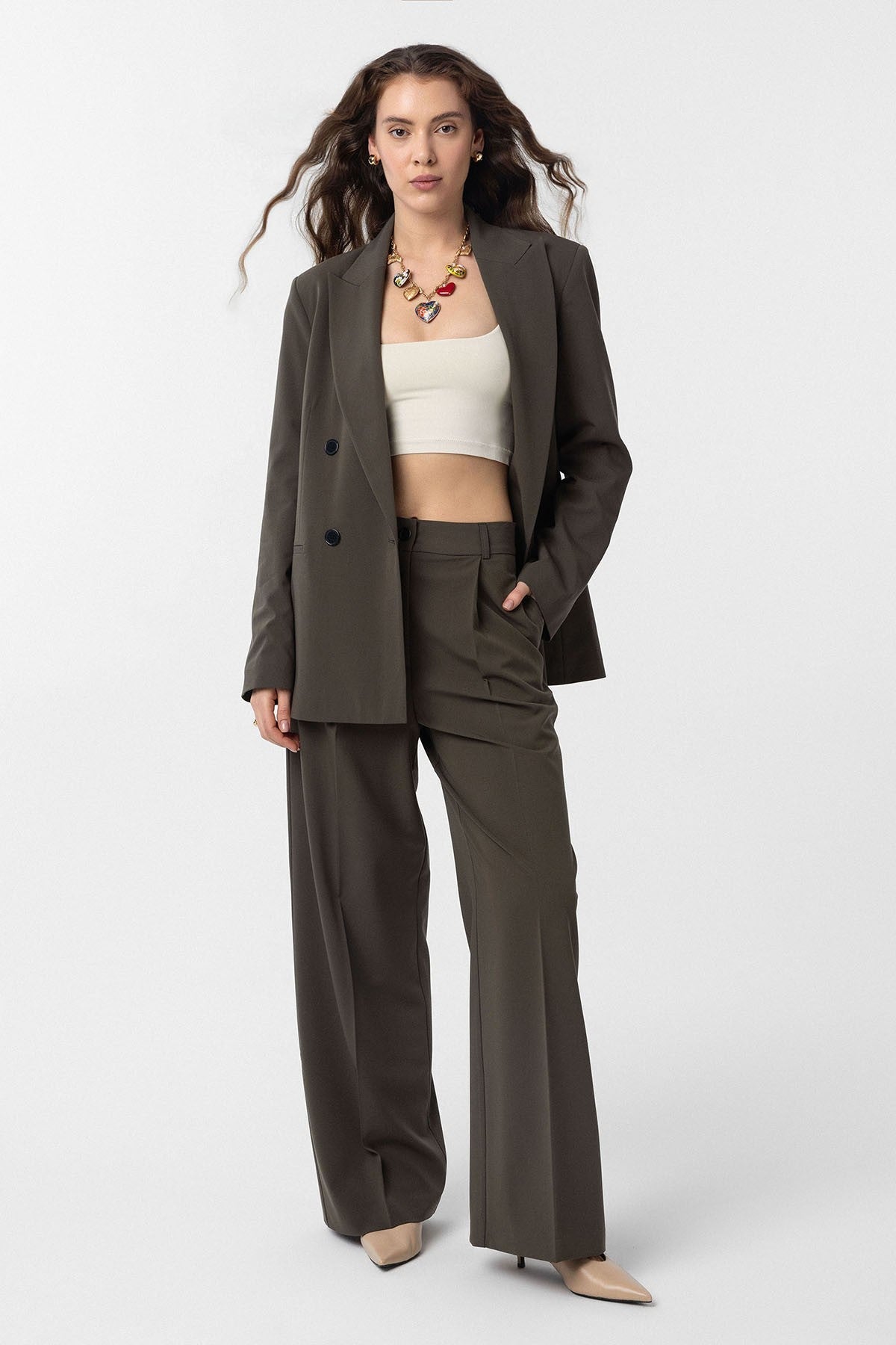 Antioch Regular-Fit Double-Breasted Women's Blazer Jacket