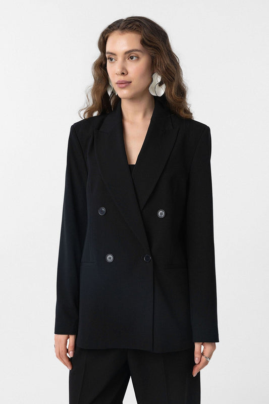Antioch Regular-Fit Double-Breasted Women's Blazer Jacket