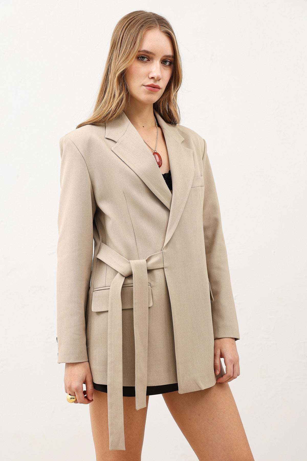 Antioch Women's Belted Blazer