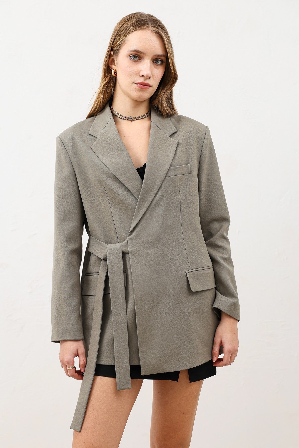 Antioch Women's Belted Blazer