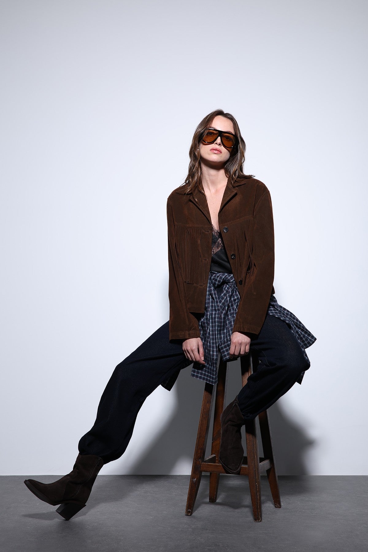 Antioch Fringe-Detailed Suede Women's Jacket