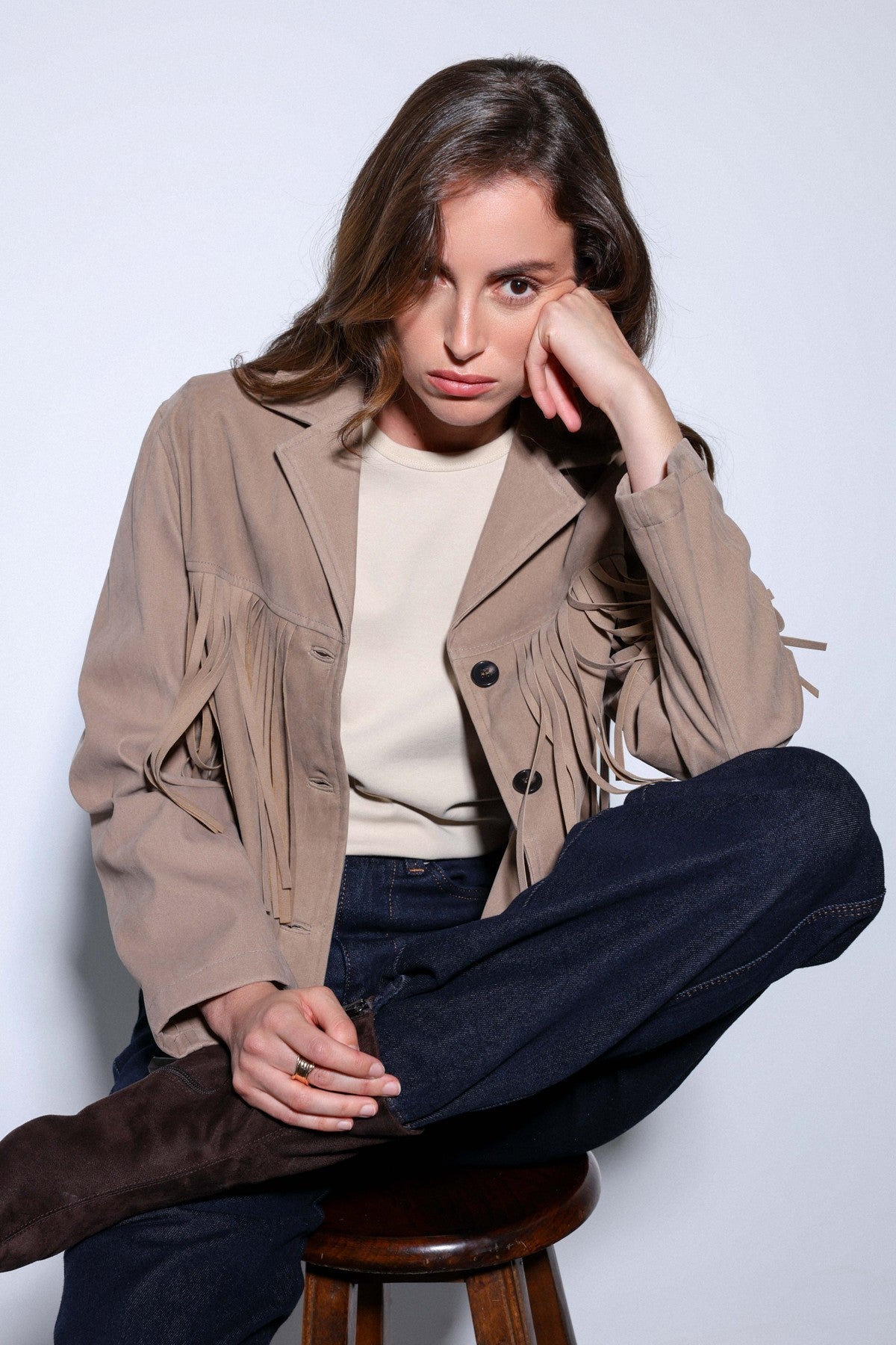 Antioch Fringe-Detailed Suede Women's Jacket