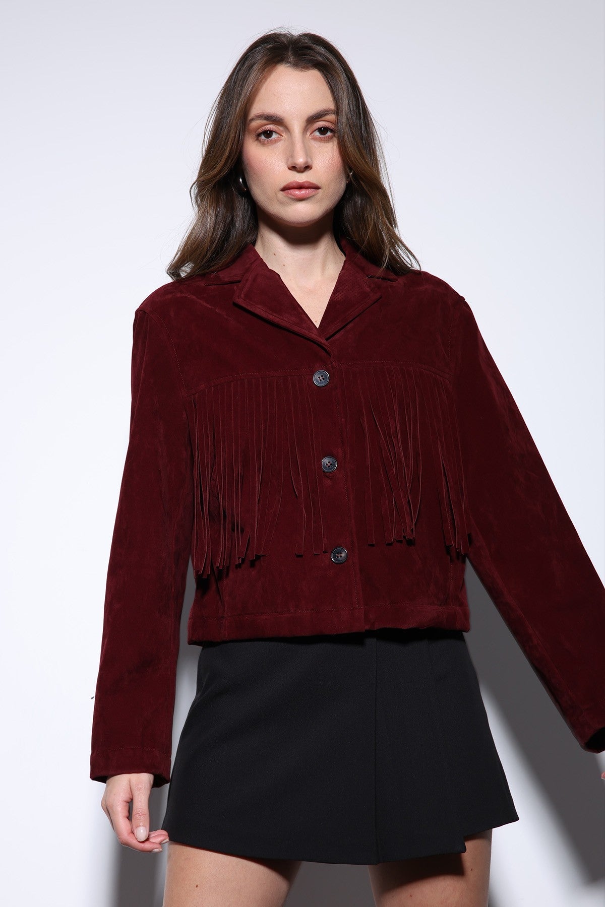Antioch Fringe-Detailed Suede Women's Jacket