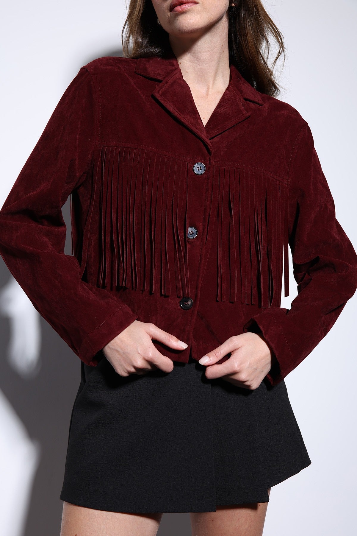 Antioch Fringe-Detailed Suede Women's Jacket