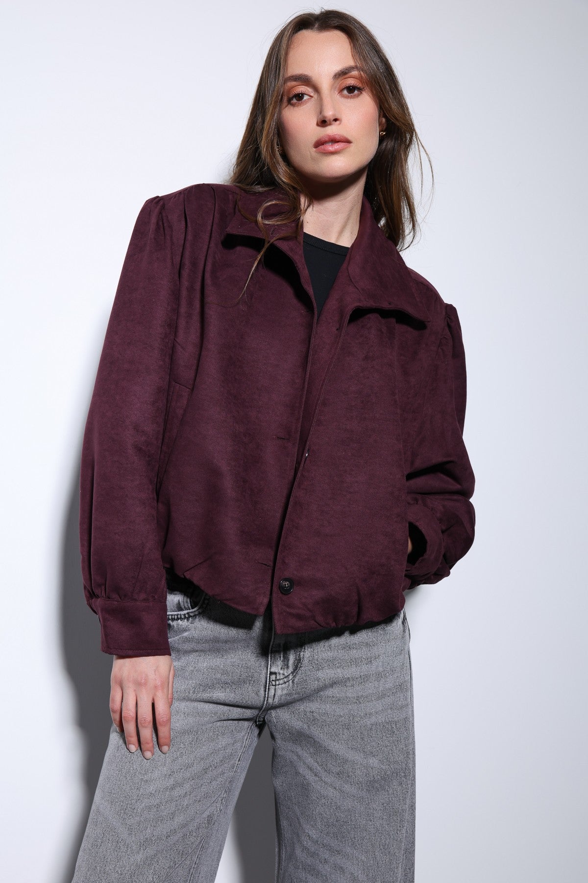 Antioch Suede-Look Women's Bomber Jacket