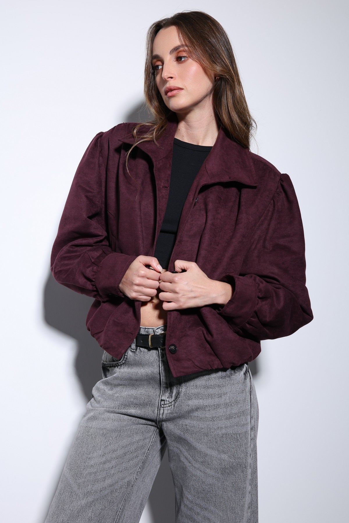 Antioch Suede-Look Women's Bomber Jacket
