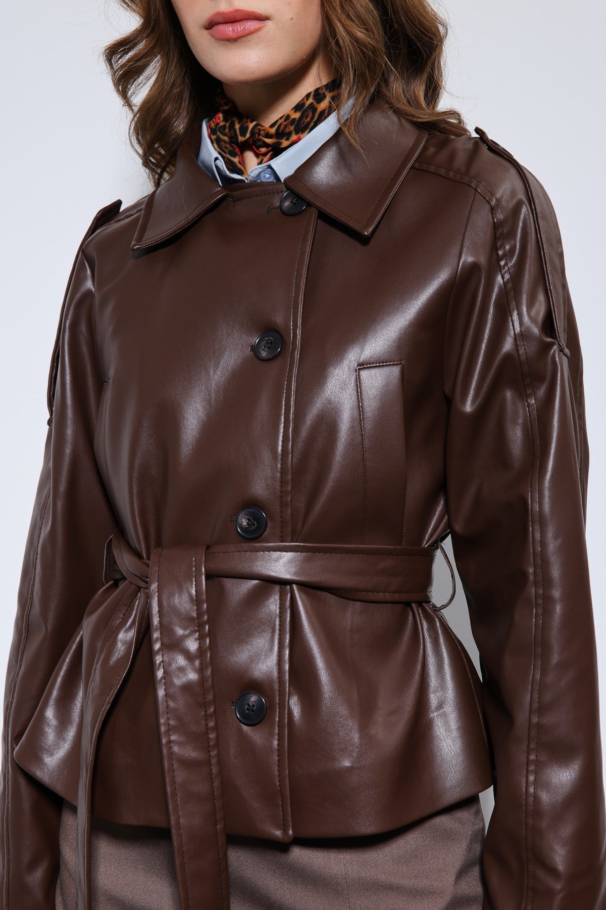 Antioch Arched Faux Leather Jacket