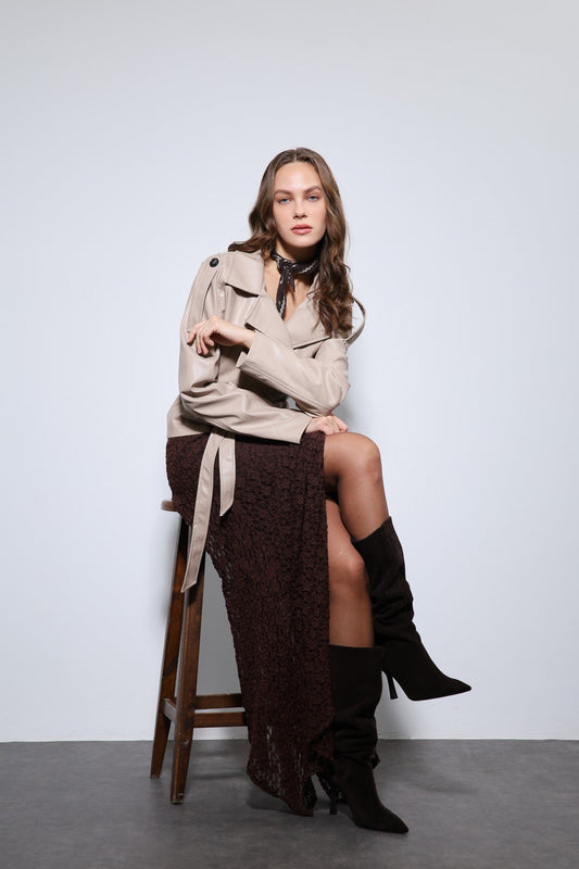Antioch Arched Faux Leather Jacket