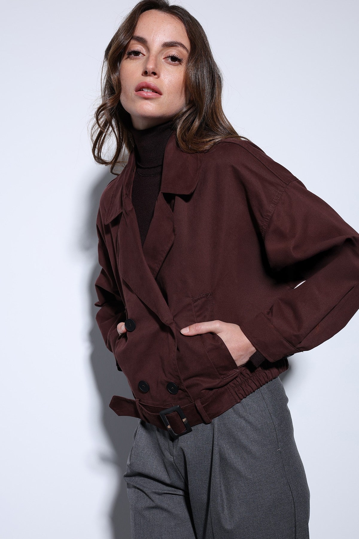 Antioch Cross-Over Short Women's Trench Coat