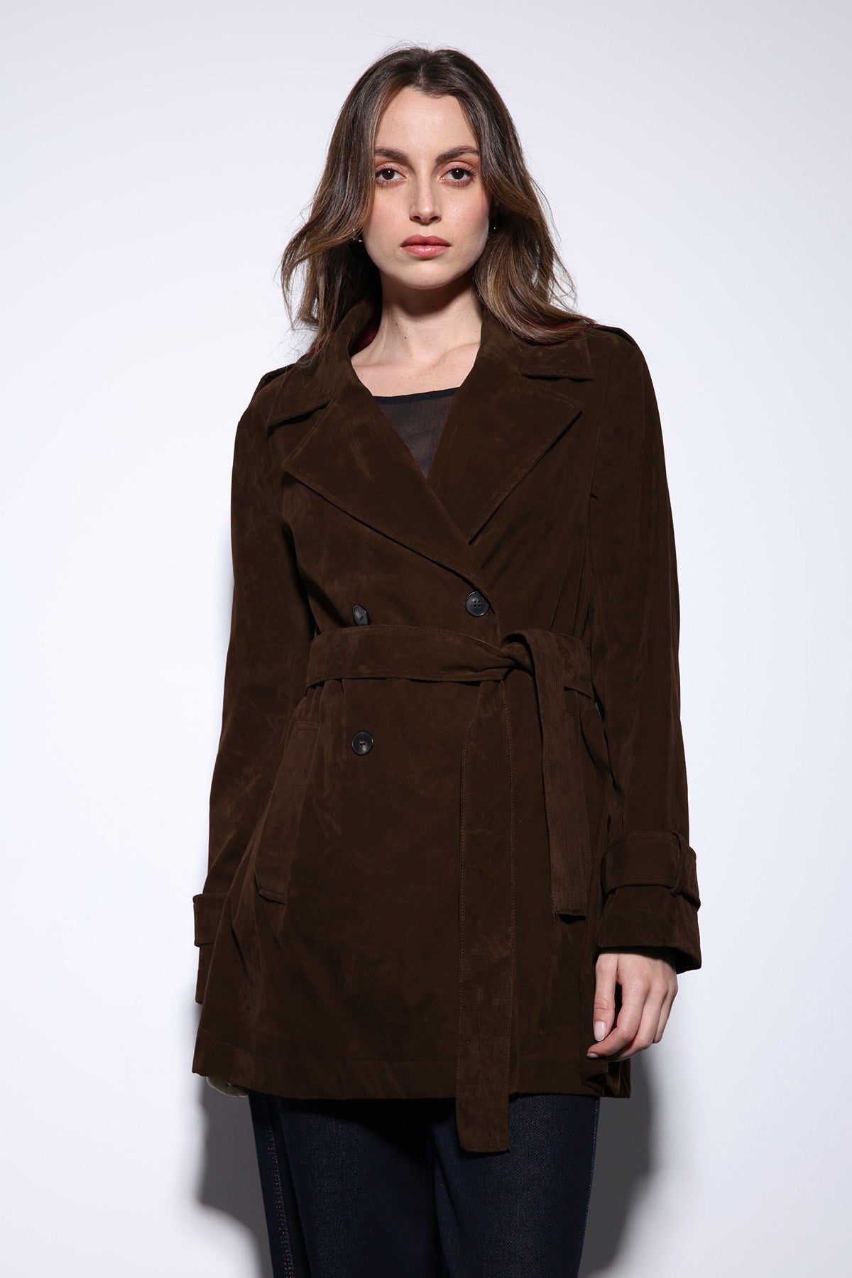 Antioch Suede-Look Women's Trench Coat