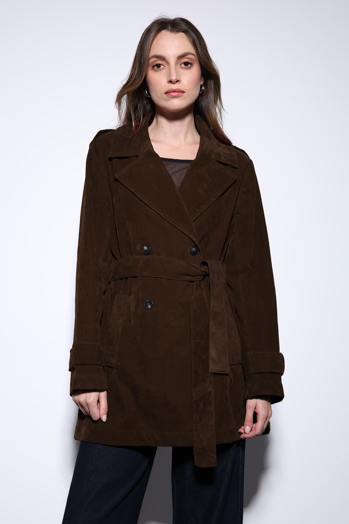 Antioch Suede-Look Women's Trench Coat