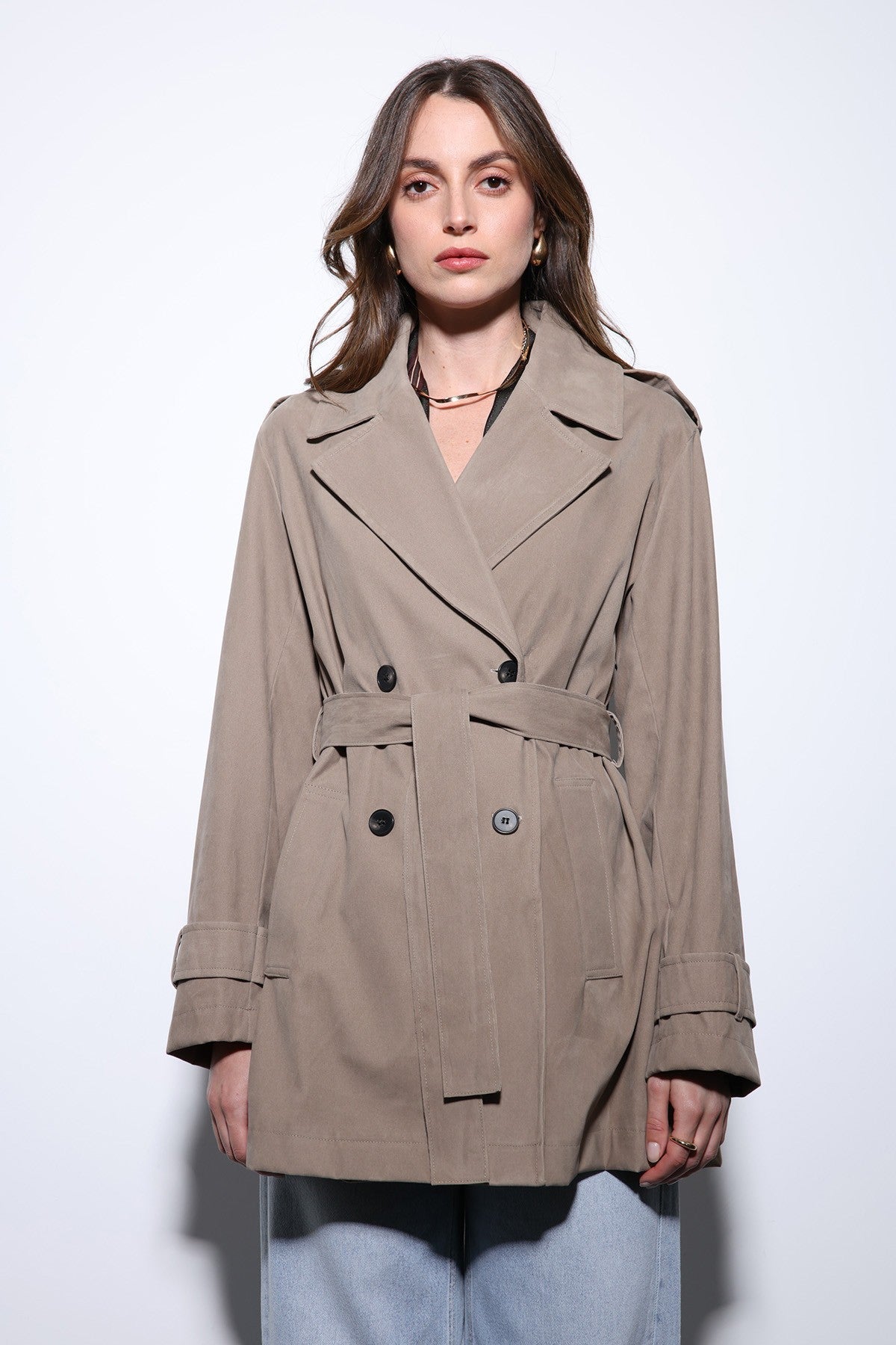 Antioch Suede-Look Women's Trench Coat