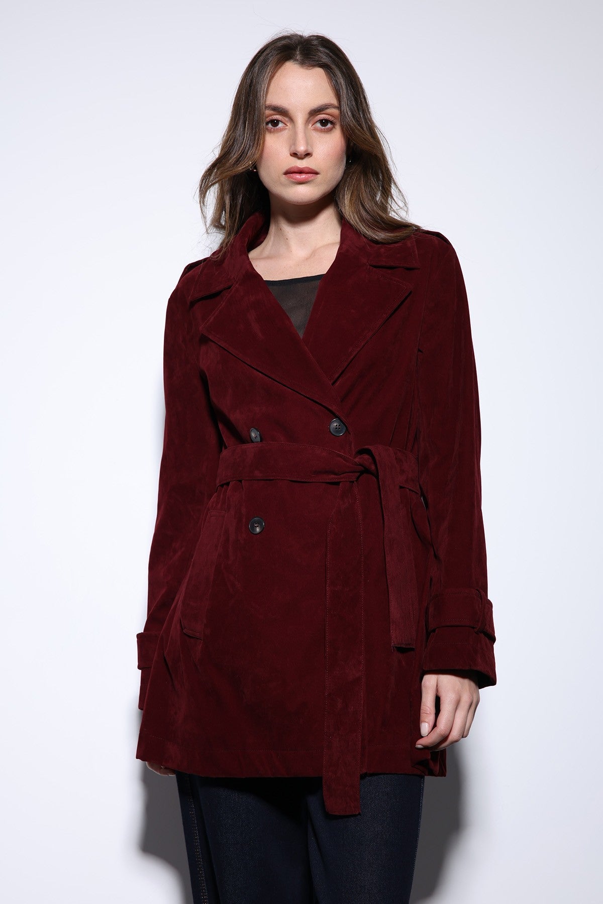 Antioch Suede-Look Women's Trench Coat