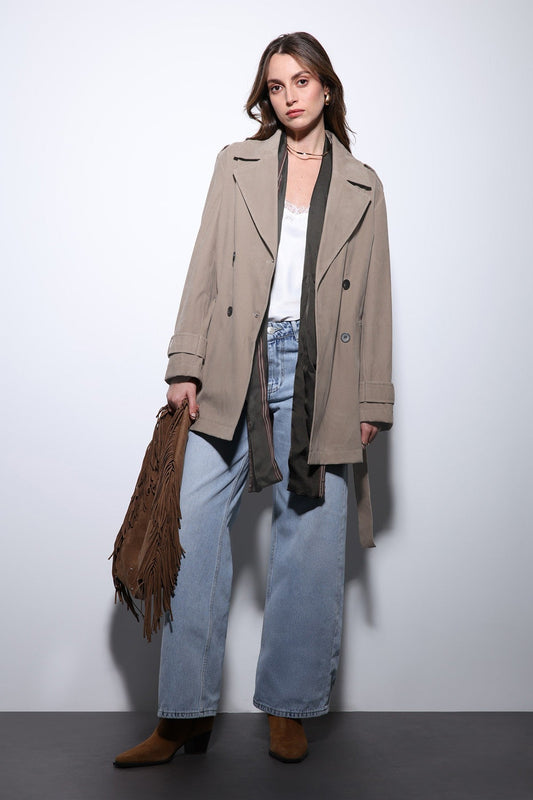 Antioch Suede-Look Women's Trench Coat
