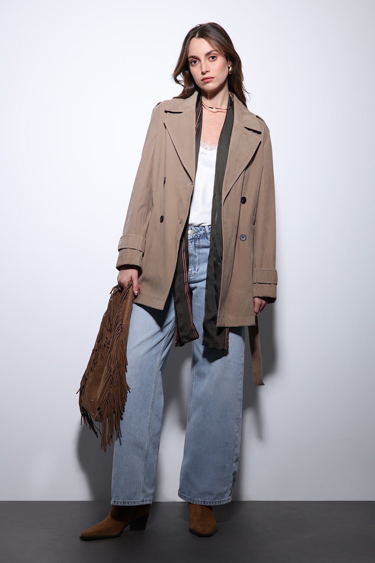 Antioch Suede-Look Women's Trench Coat