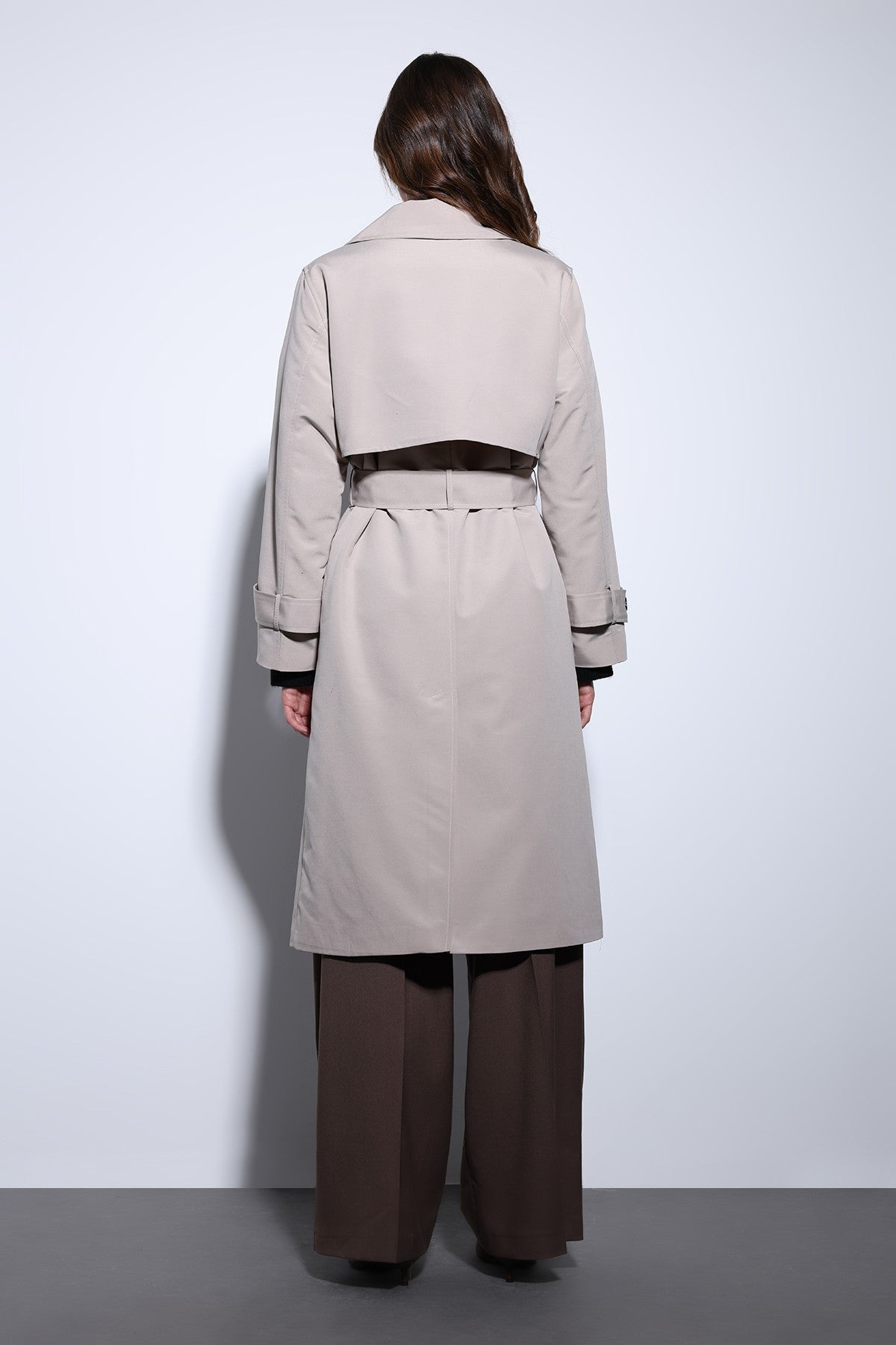 Women's Trench Coat with a Wrap-Around Belt