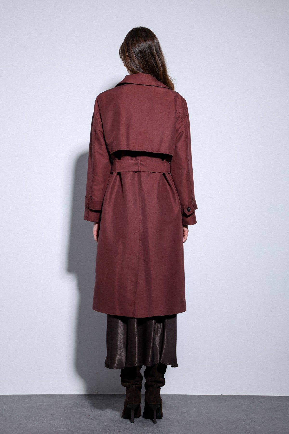 Women's Trench Coat with a Wrap-Around Belt