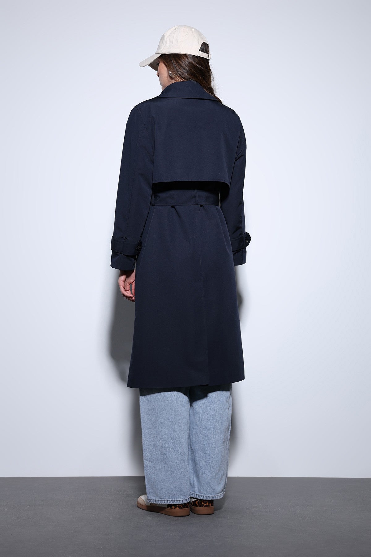 Women's Trench Coat with a Wrap-Around Belt