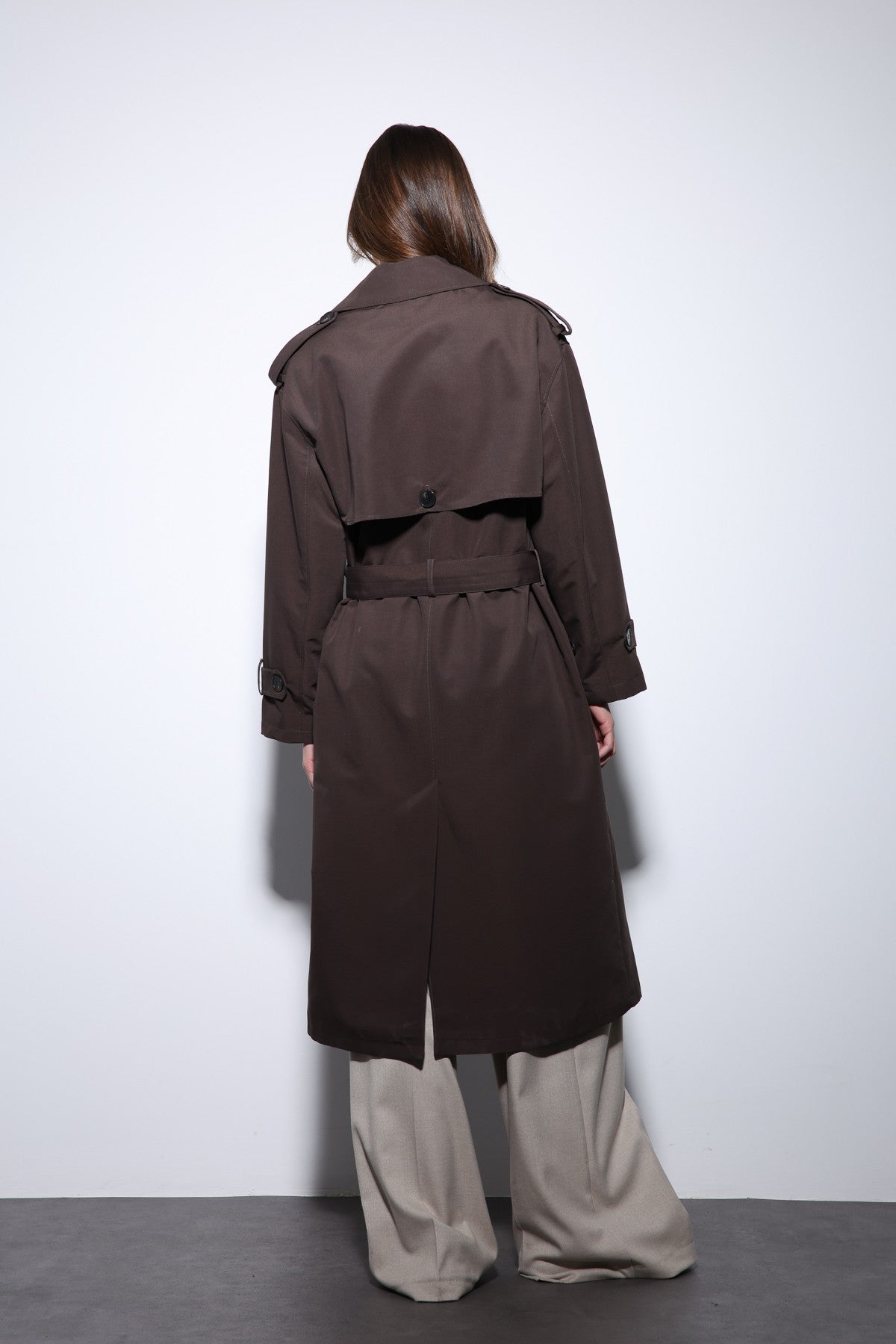 Antioch Women's Trench Coat with Cross-Over Belt