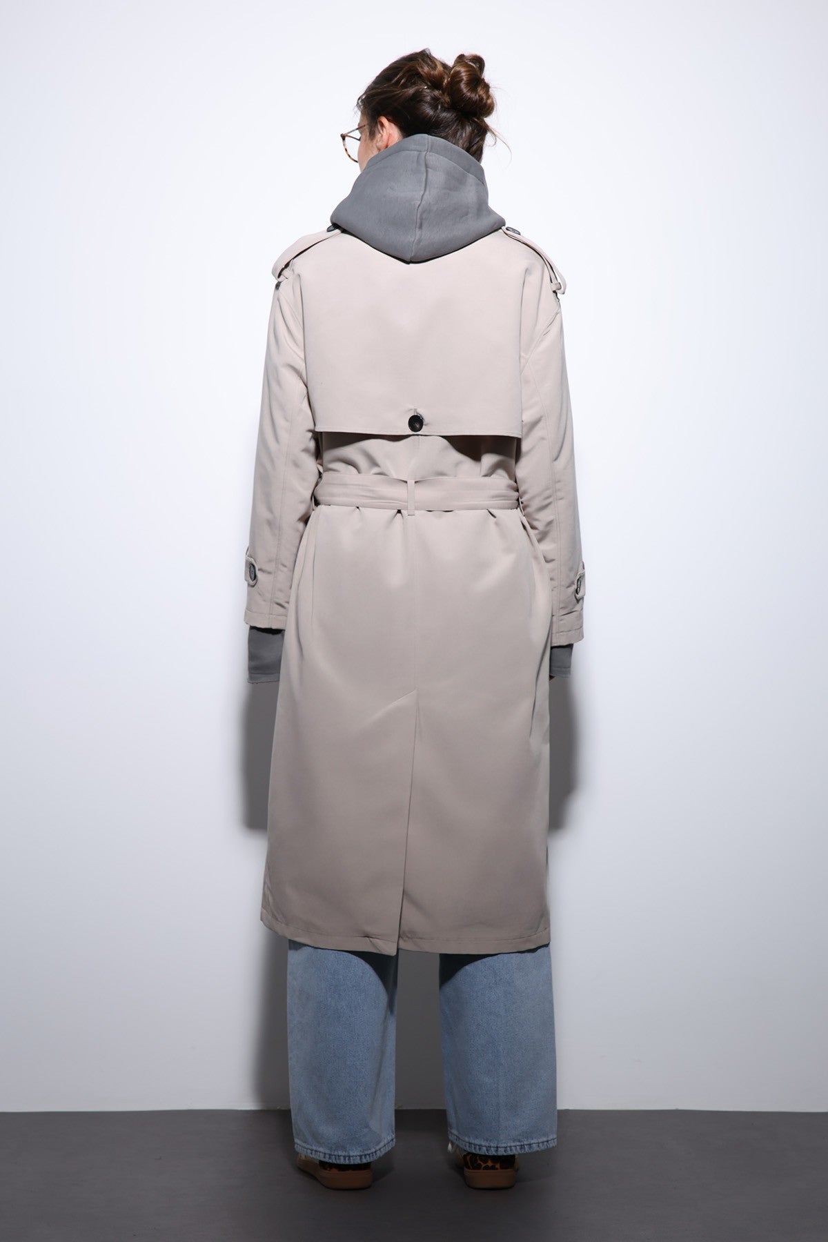 Antioch Women's Trench Coat with Cross-Over Belt