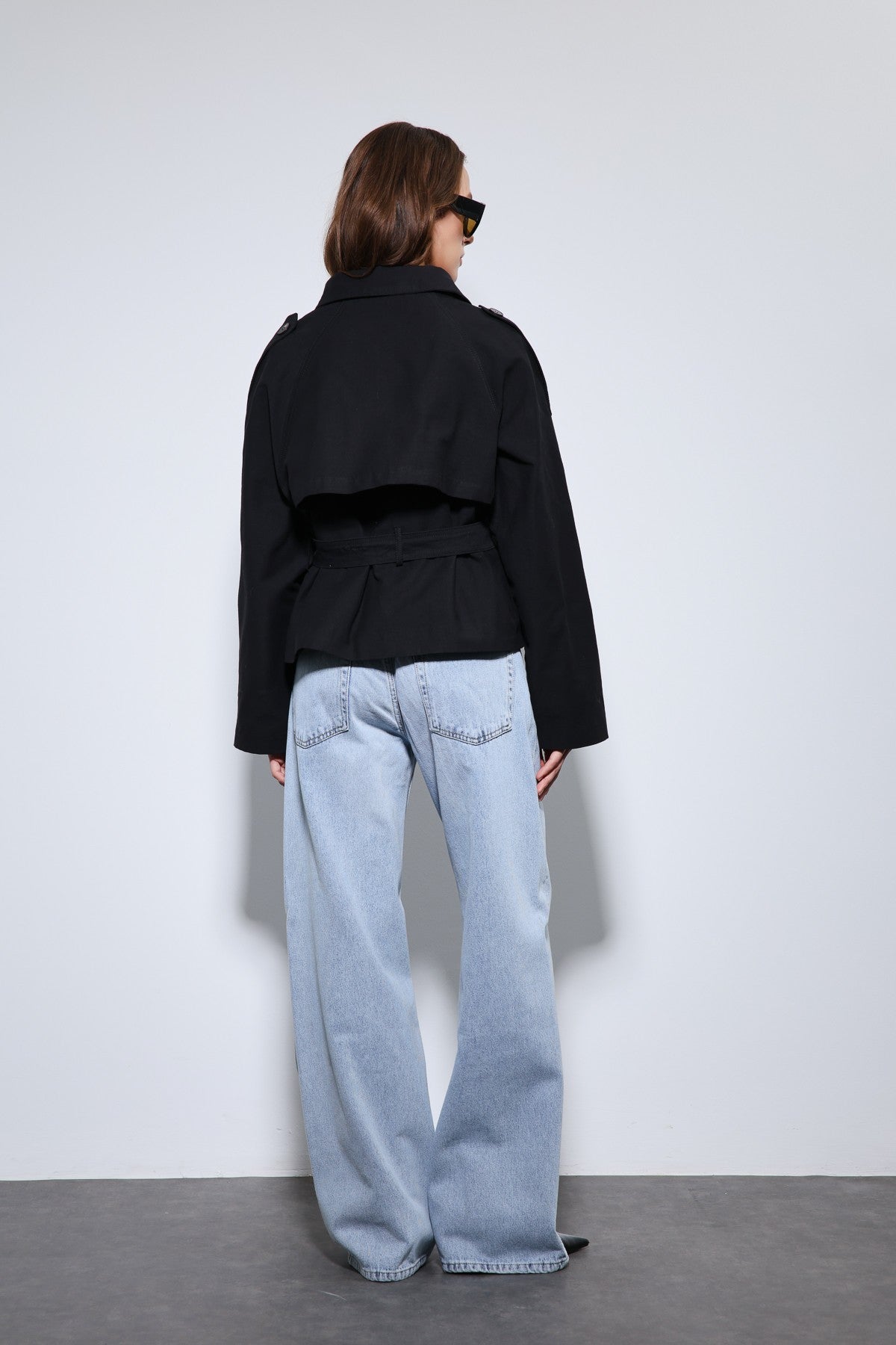 Antioch Stand-Up Collar Double-Breasted Trench Coat