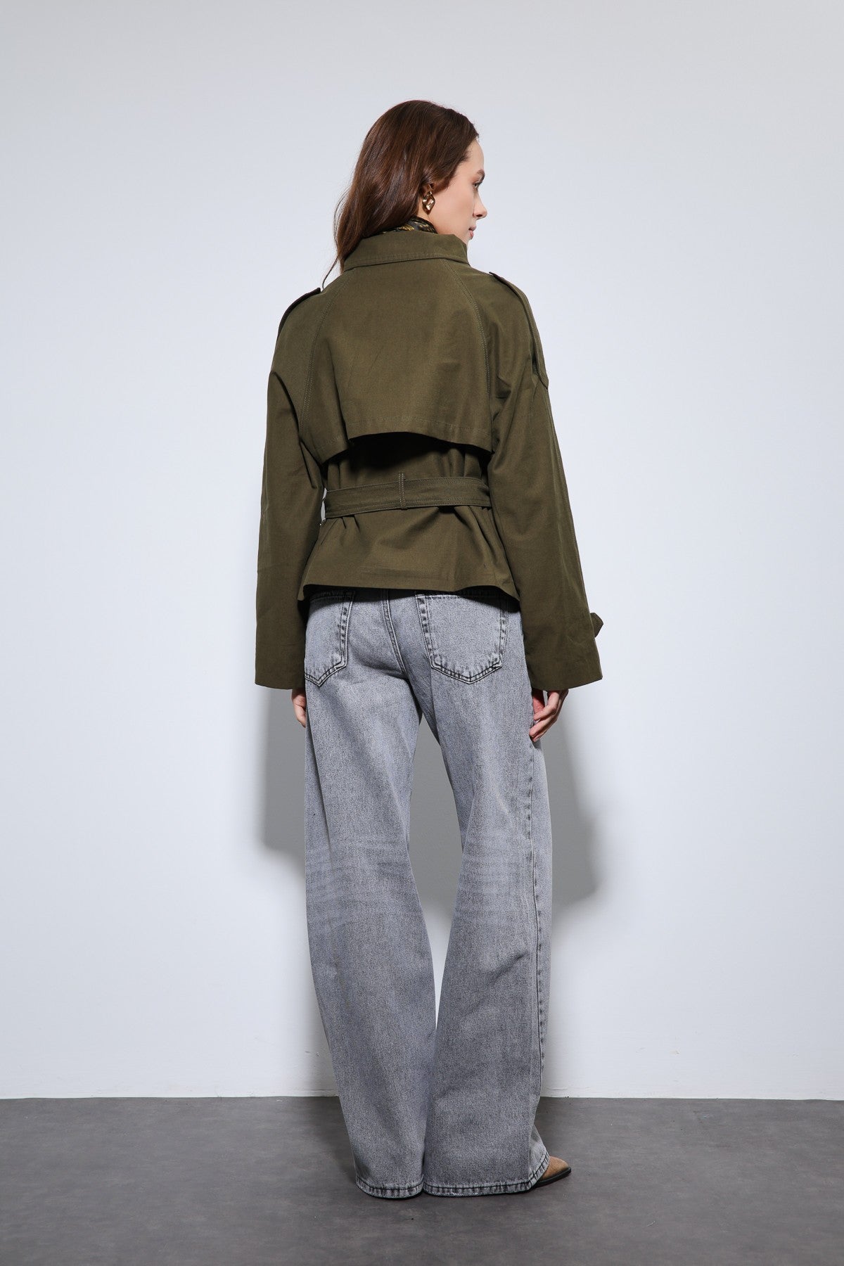 Antioch Stand-Up Collar Double-Breasted Trench Coat
