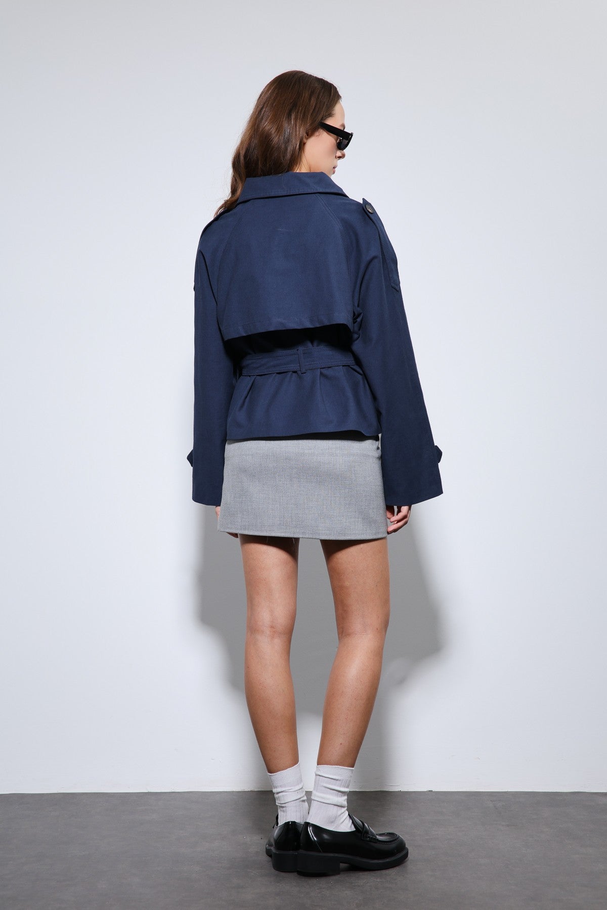 Antioch Stand-Up Collar Double-Breasted Trench Coat